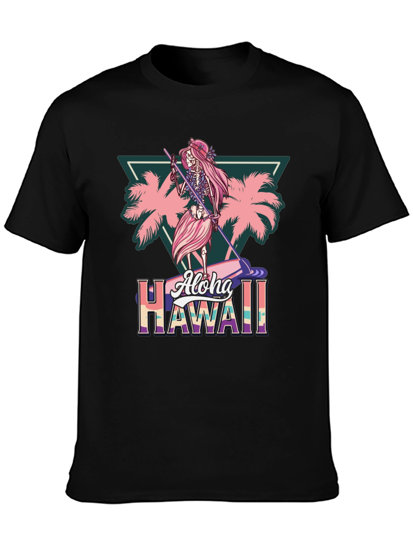 Aloha Hawaii Skeleton Surfer T-Shirt