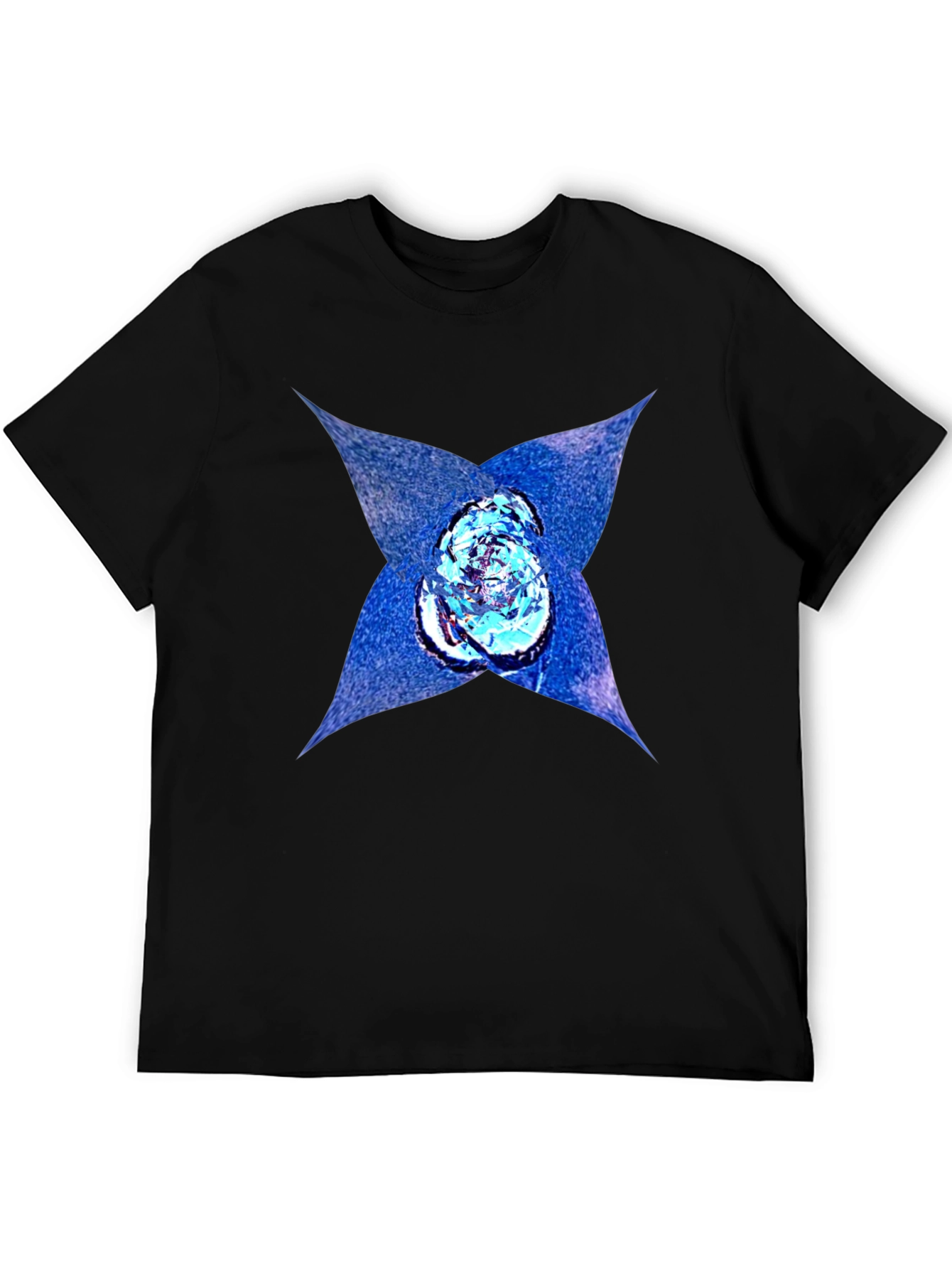 Abstract Graphic Print Black T-Shirt