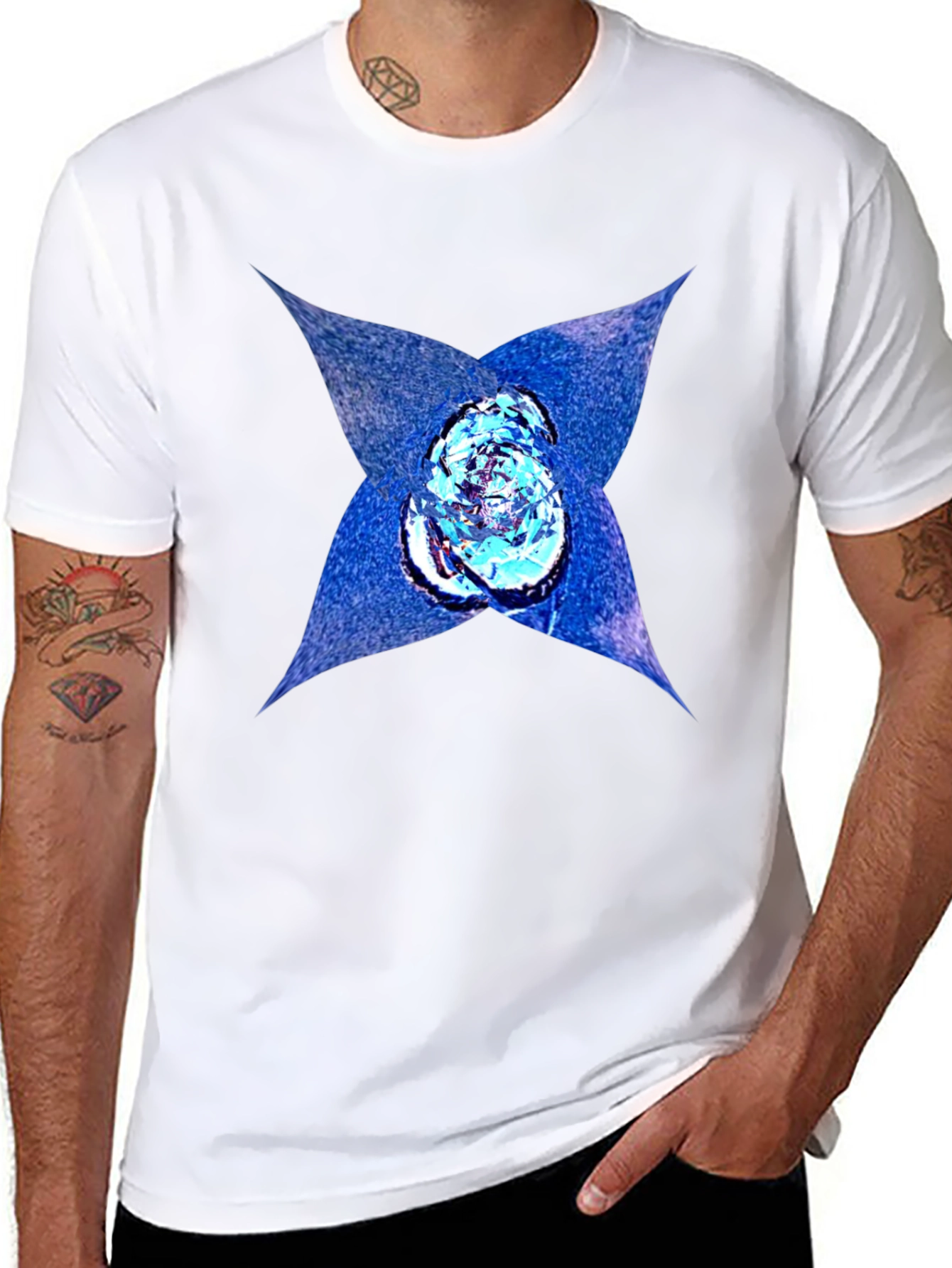 Abstract Graphic Print Black T-Shirt