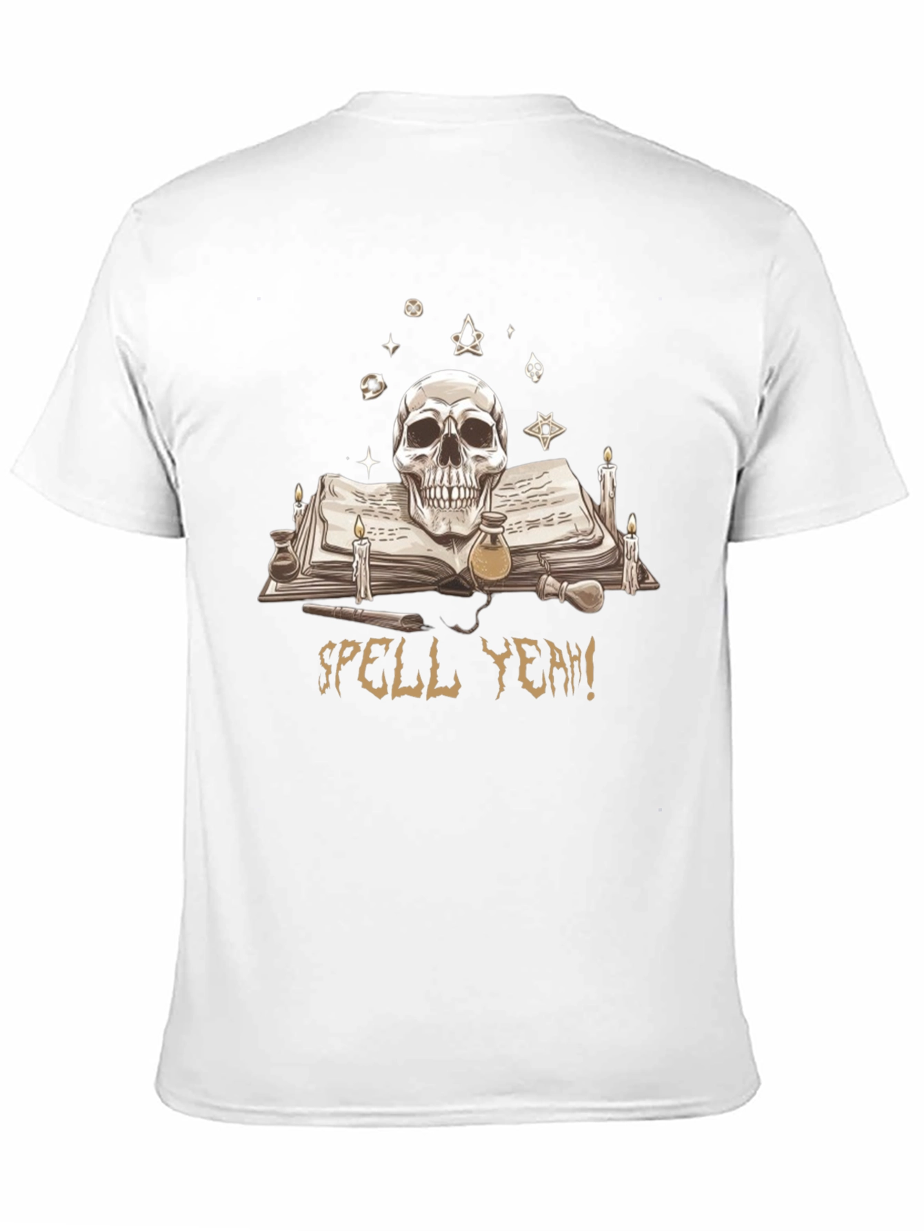 Skull & Spellbook Graphic T-Shirt - Dark Academia Style