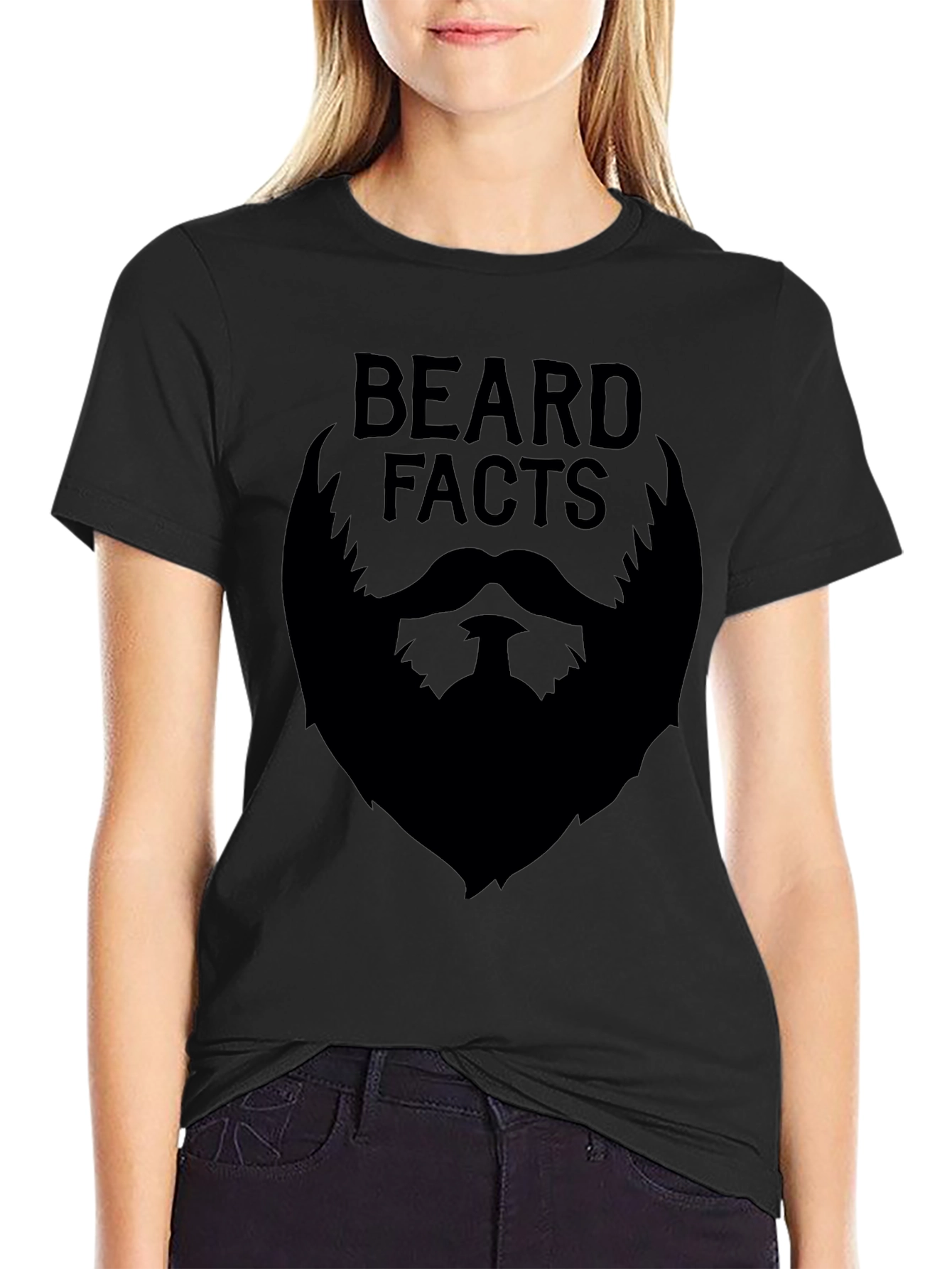Beard Facts Graphic Tee - Black Cotton