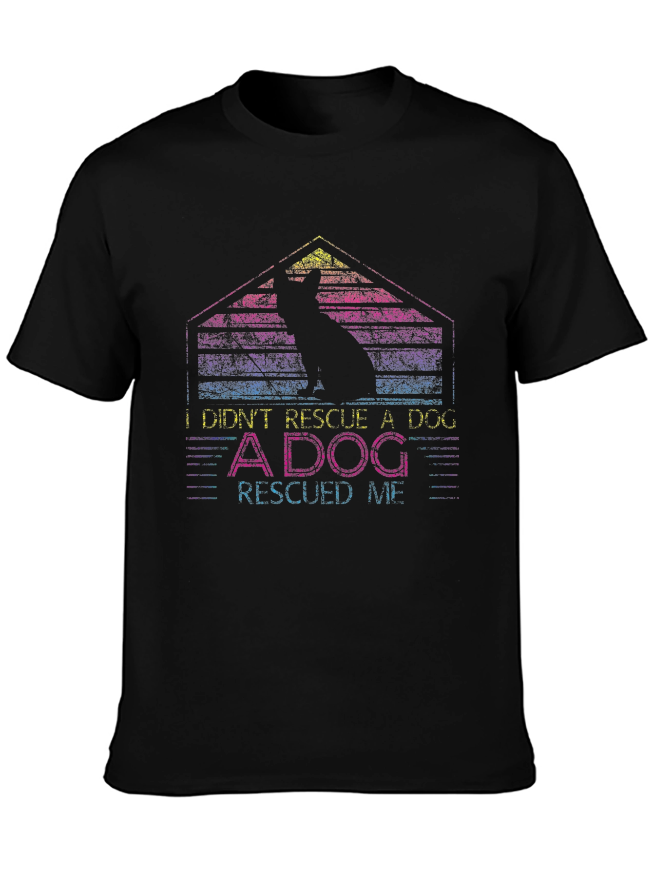 Dog Rescue Graphic Tee - Black Unisex T-Shirt