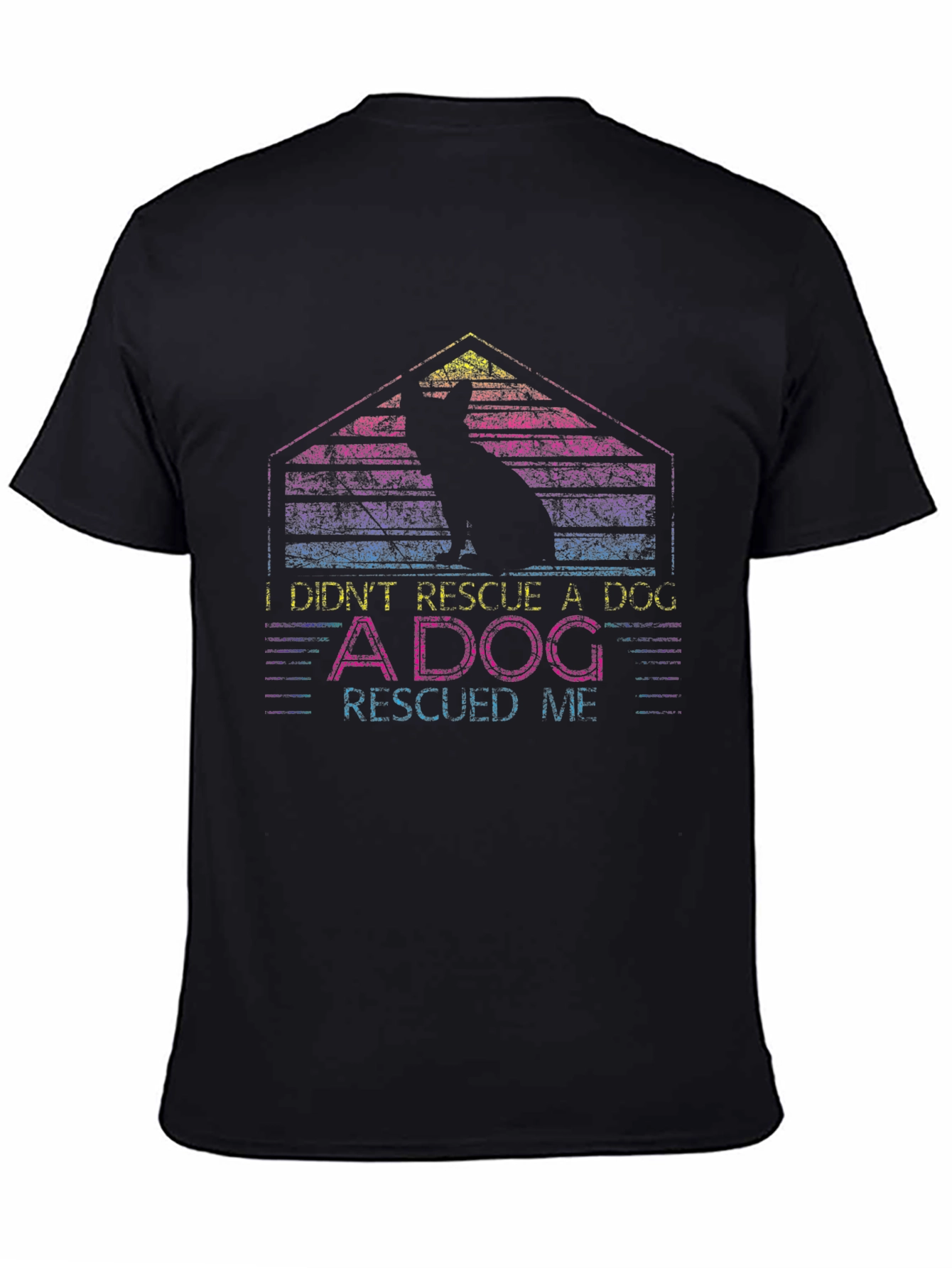 Dog Rescue Graphic Tee - Black Unisex T-Shirt