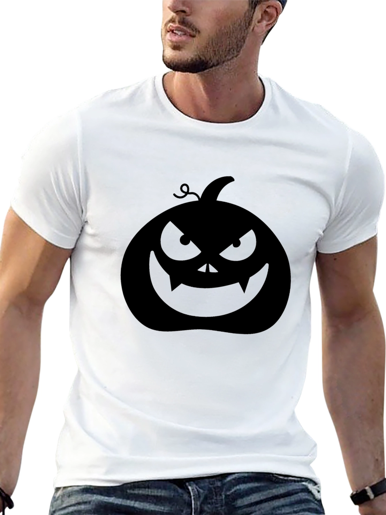 Spooky Pumpkin Graphic Tee - Halloween Shirt