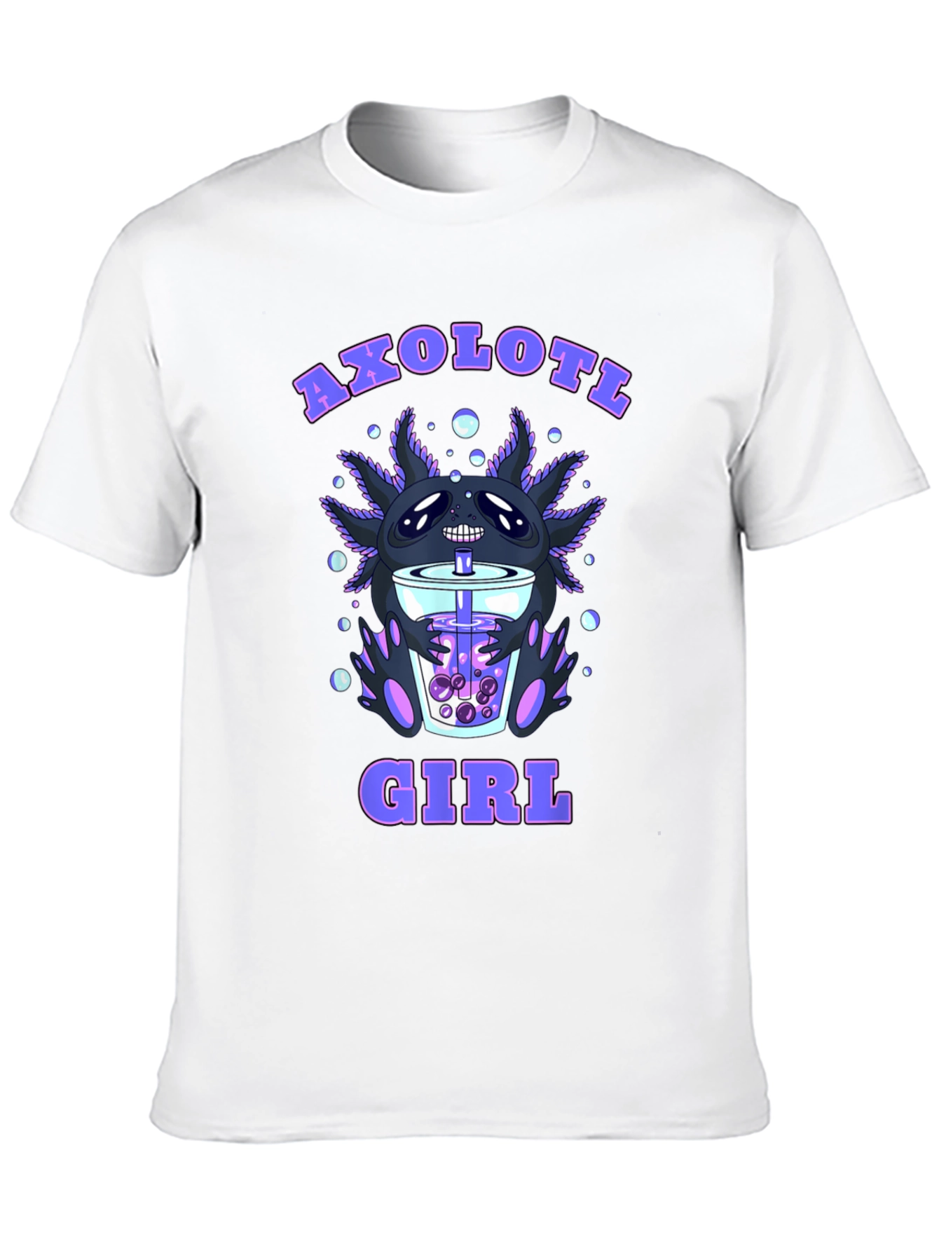 Axolotl Girl Boba Tea T-Shirt