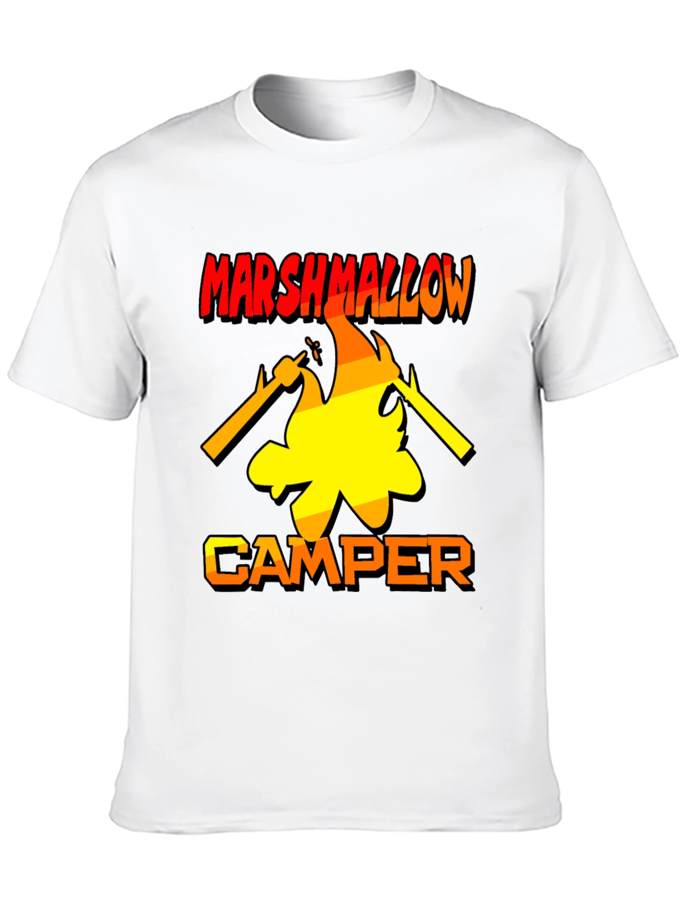 Marshmallow Camper T-Shirt - Bonfire Camping Tee