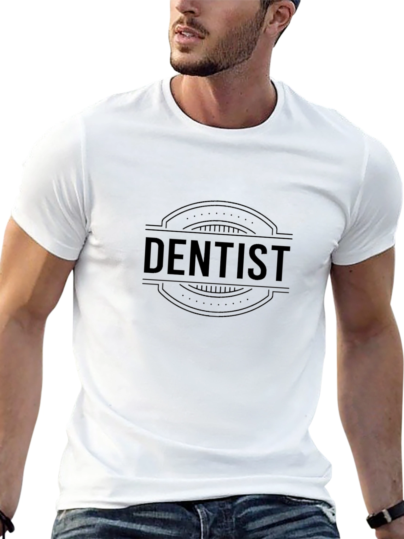 Dentist Graphic T-Shirt - Black Crew Neck Tee