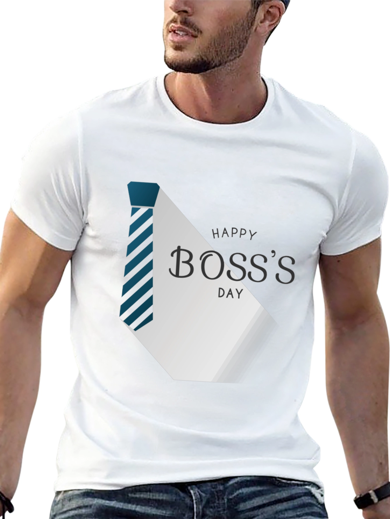 Happy Bosss Day Graphic Tee - Stylish Black T-Shirt