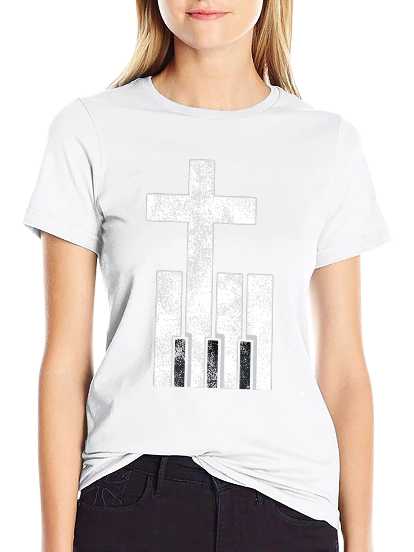 Cross & Keys Piano Shirt - Christian Music Apparel