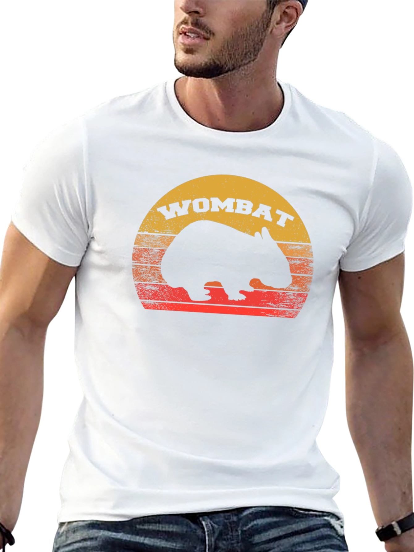 Retro Wombat Sunset T-Shirt