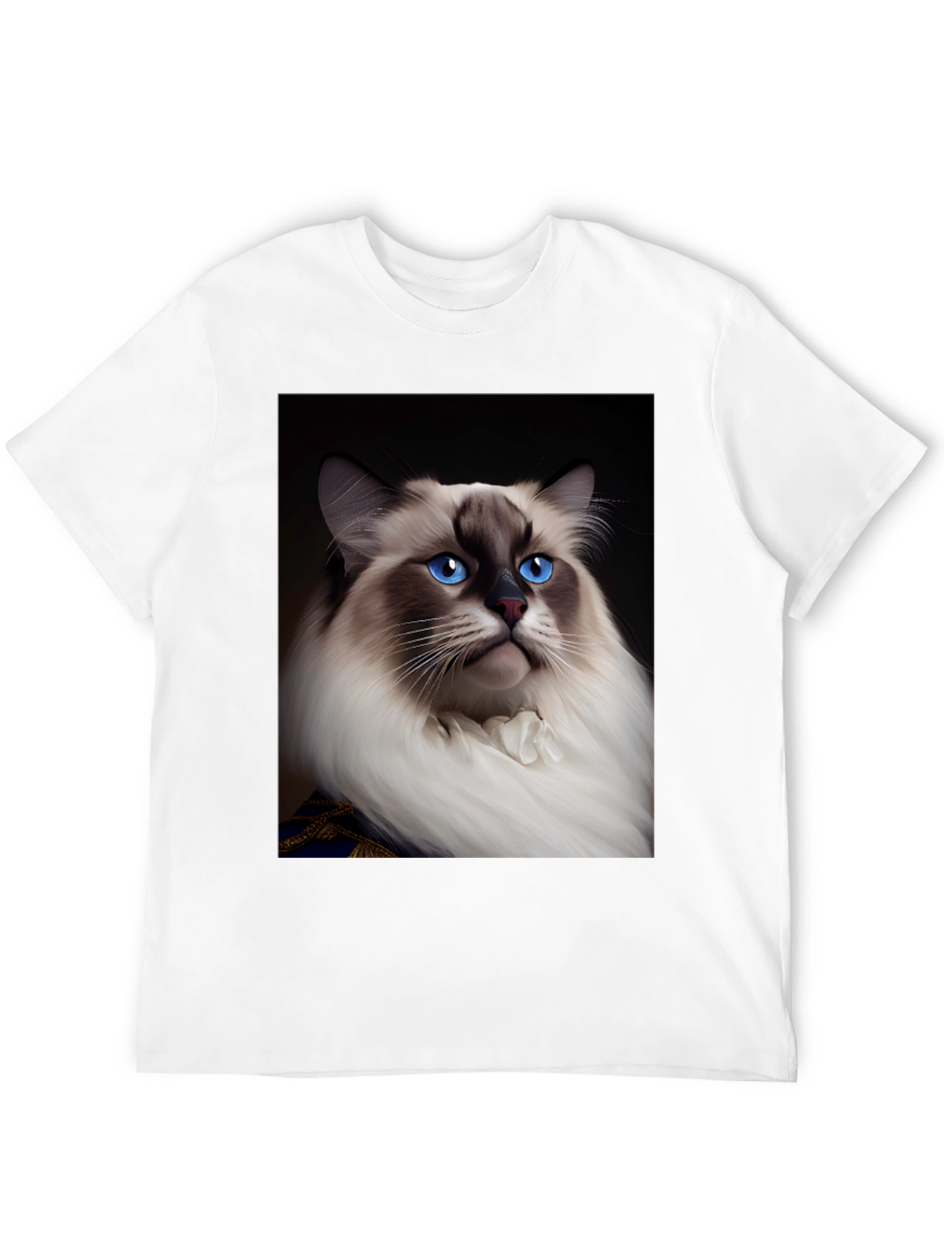 Regal Cat Graphic Tee - Royal Feline Fashion