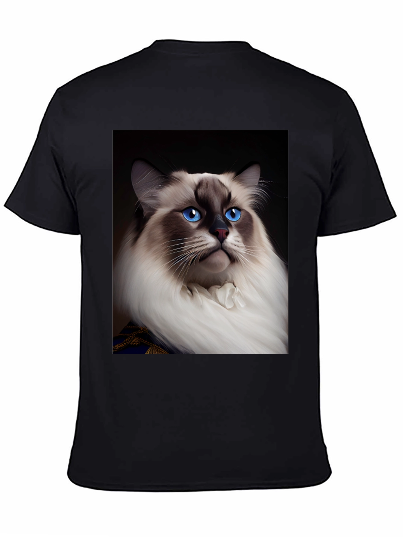 Regal Cat Graphic Tee - Royal Feline Fashion