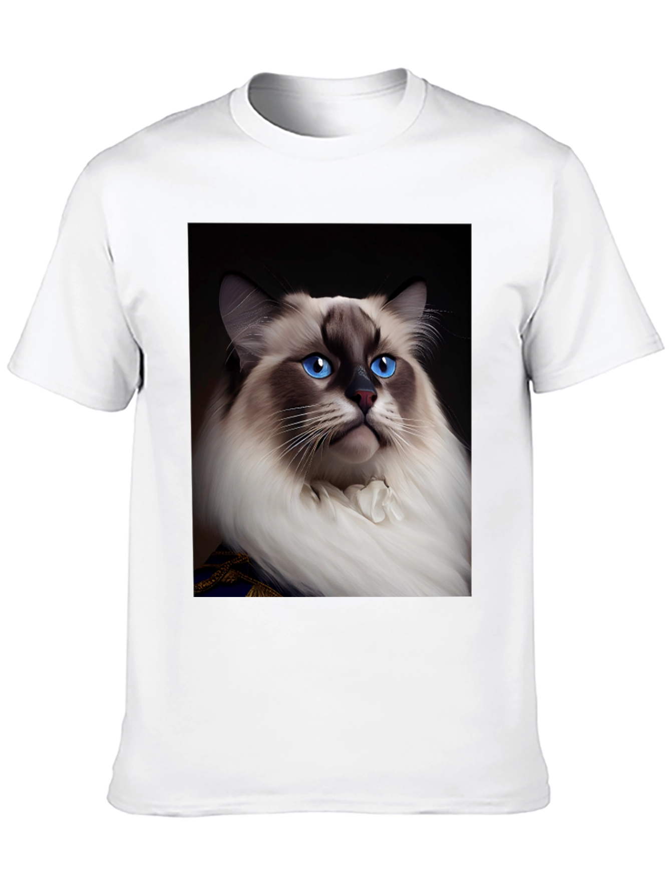 Regal Cat Graphic Tee - Royal Feline Fashion