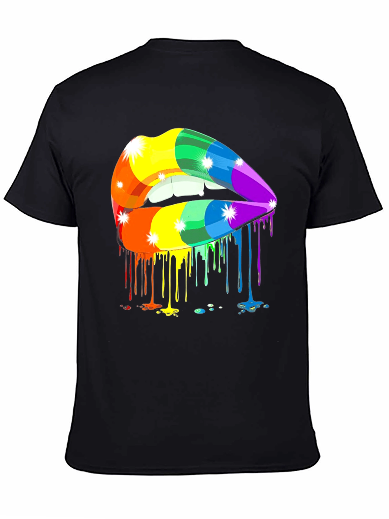 Rainbow Lips Graphic Tee - LGBTQ+ Pride Shirt