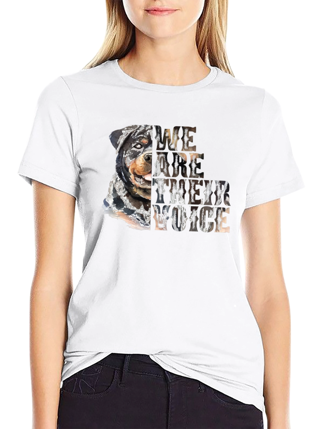 Rottweiler We Are Their Voice Graphic Tee