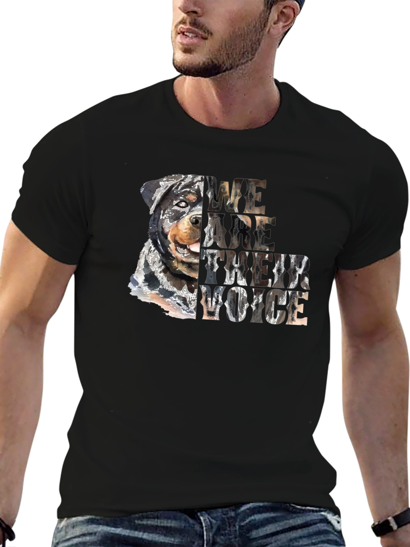 Rottweiler We Are Their Voice Graphic Tee