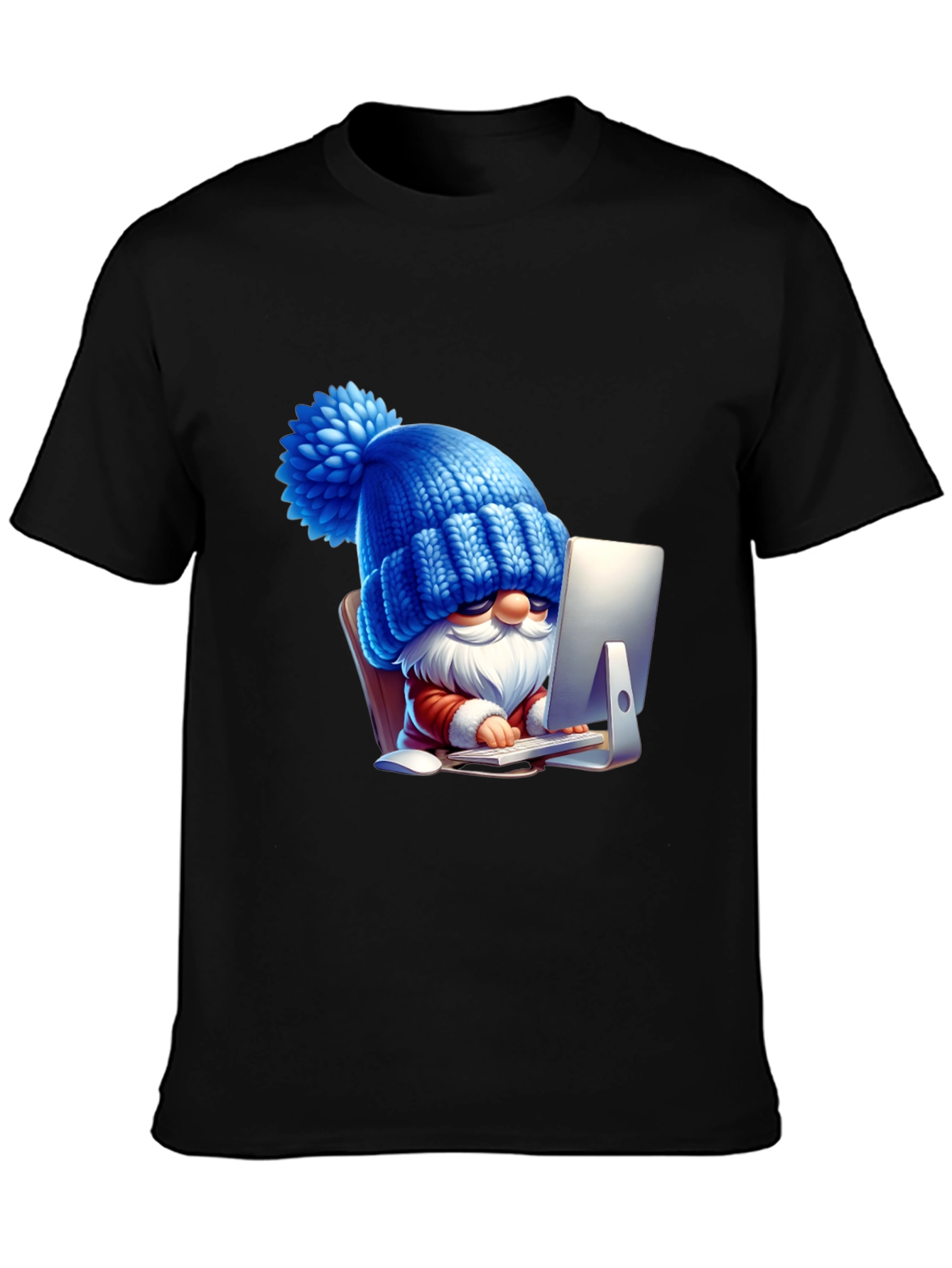 Funny Gnome Black T-Shirt