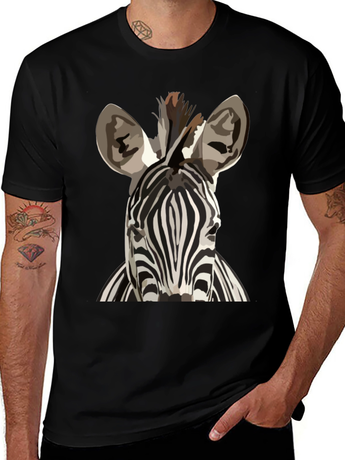 Zebra Graphic Tee - Bold Animal Print T-Shirt