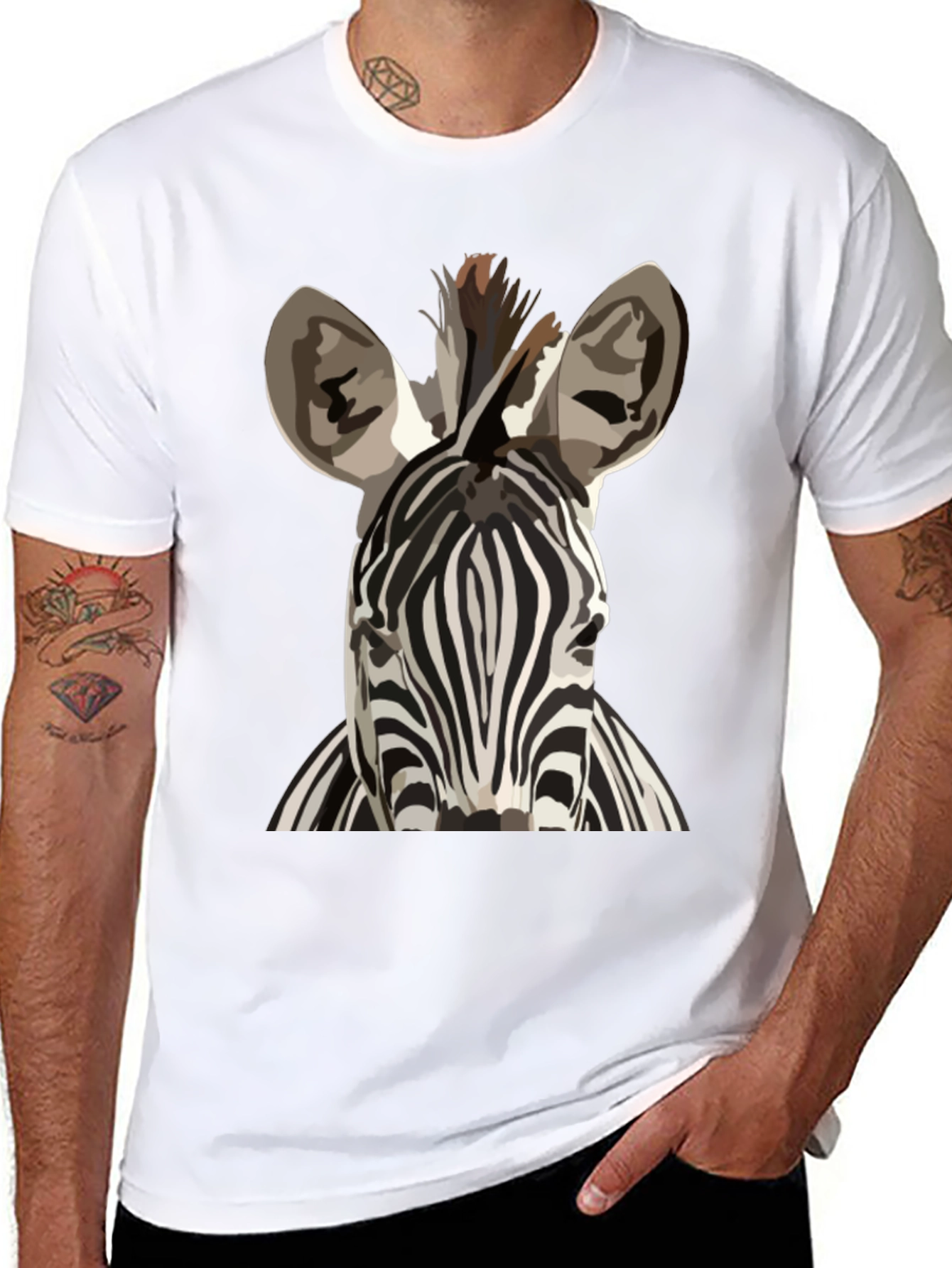 Zebra Graphic Tee - Bold Animal Print T-Shirt
