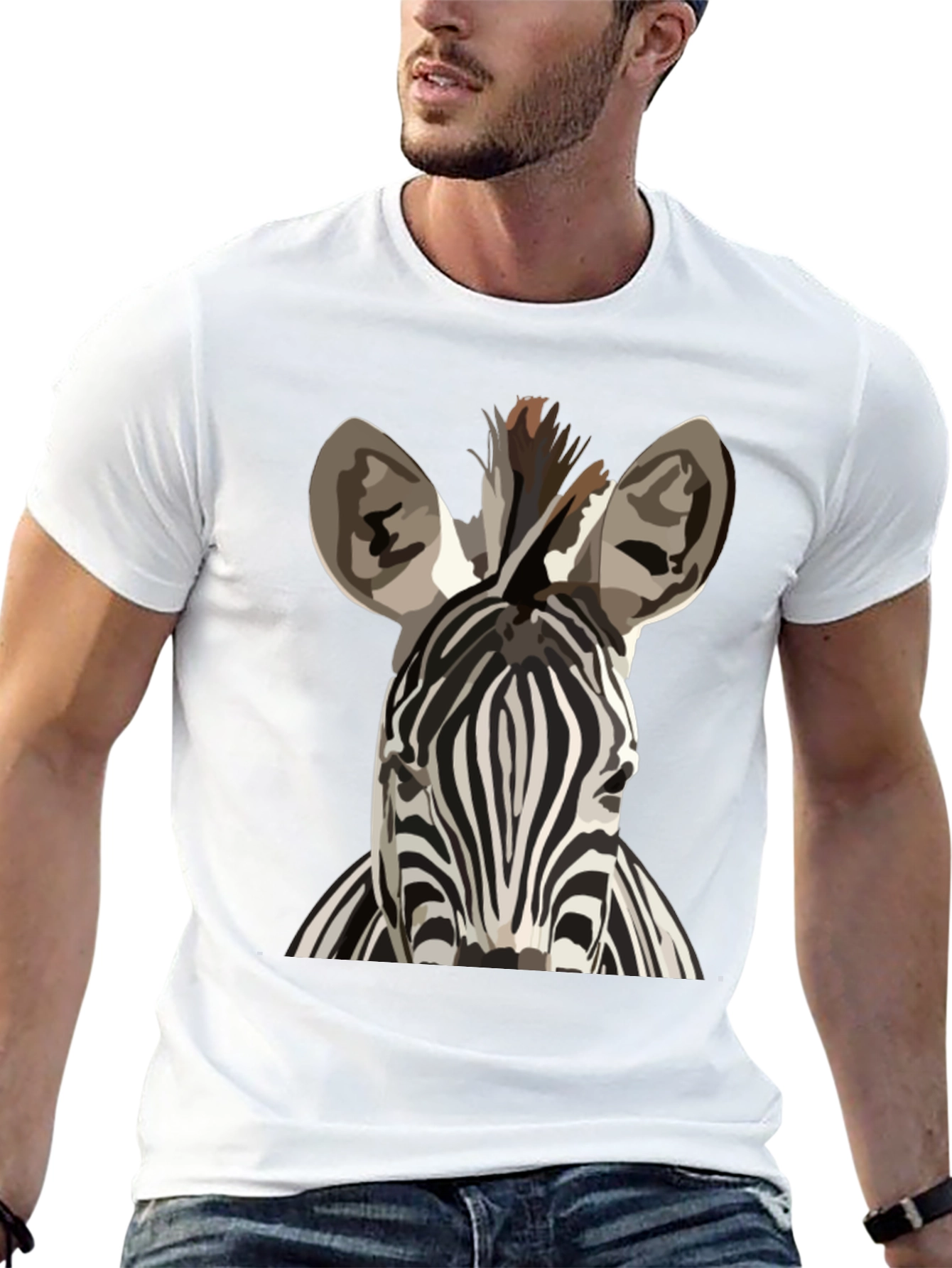 Zebra Graphic Tee - Bold Animal Print T-Shirt