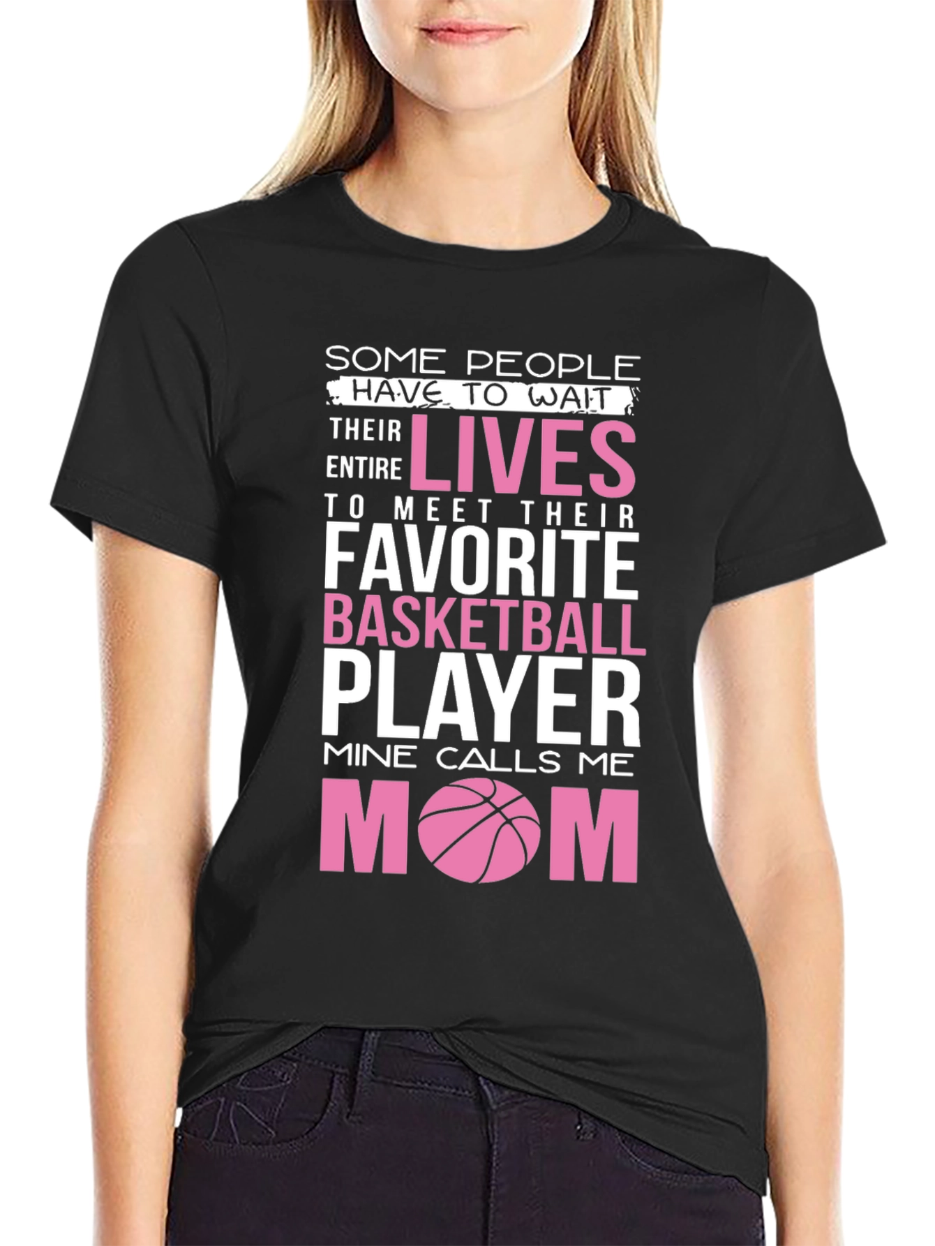 Basketball Mom Graphic T-Shirt - Black