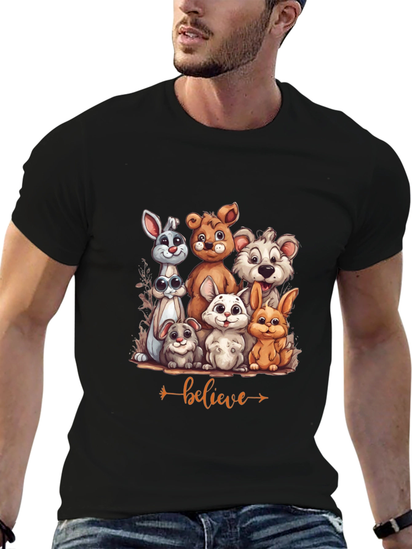 Believe Animal Friends Graphic T-Shirt