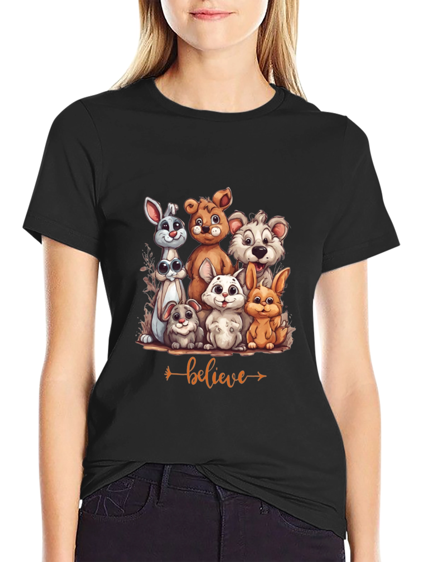 Believe Animal Friends Graphic T-Shirt