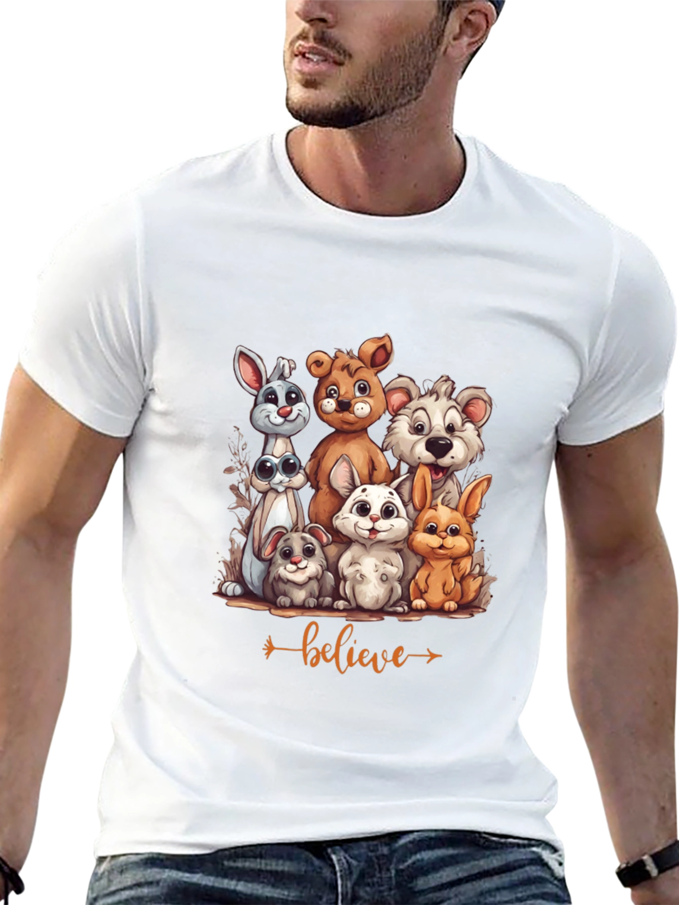 Believe Animal Friends Graphic T-Shirt