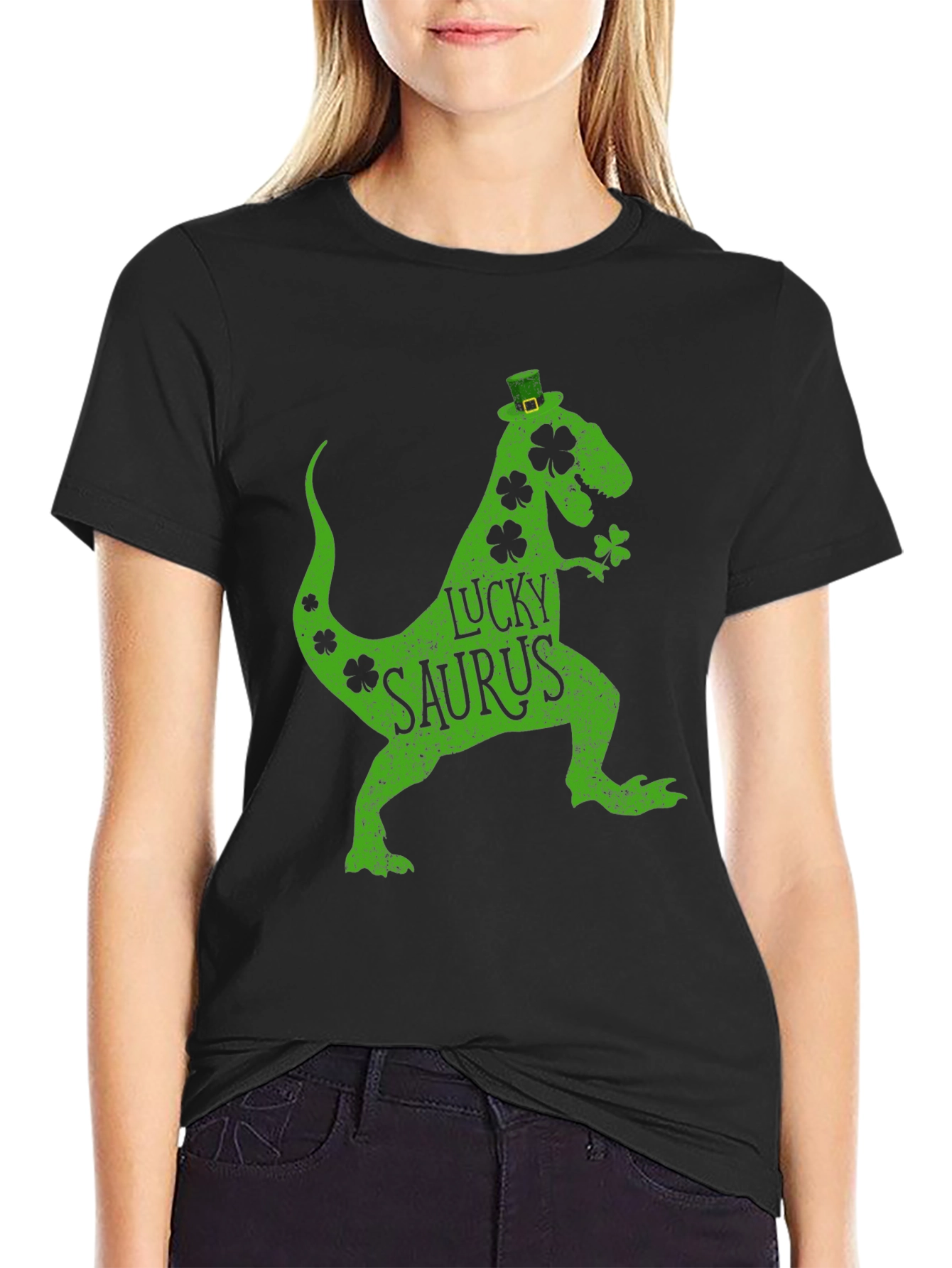 Lucky Saurus St. Patricks Day Graphic Tee