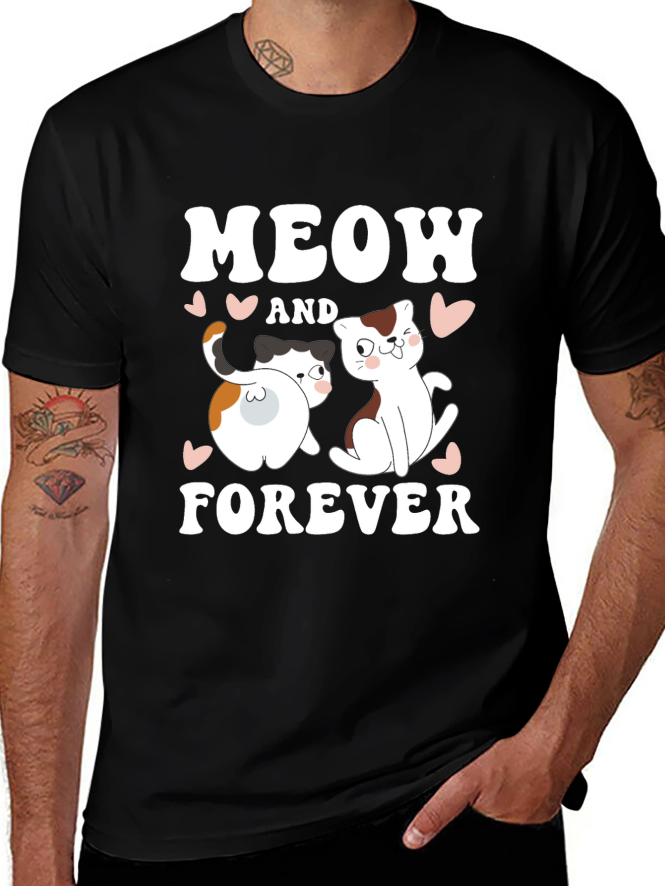 Meow and Forever Cat Lover T-Shirt