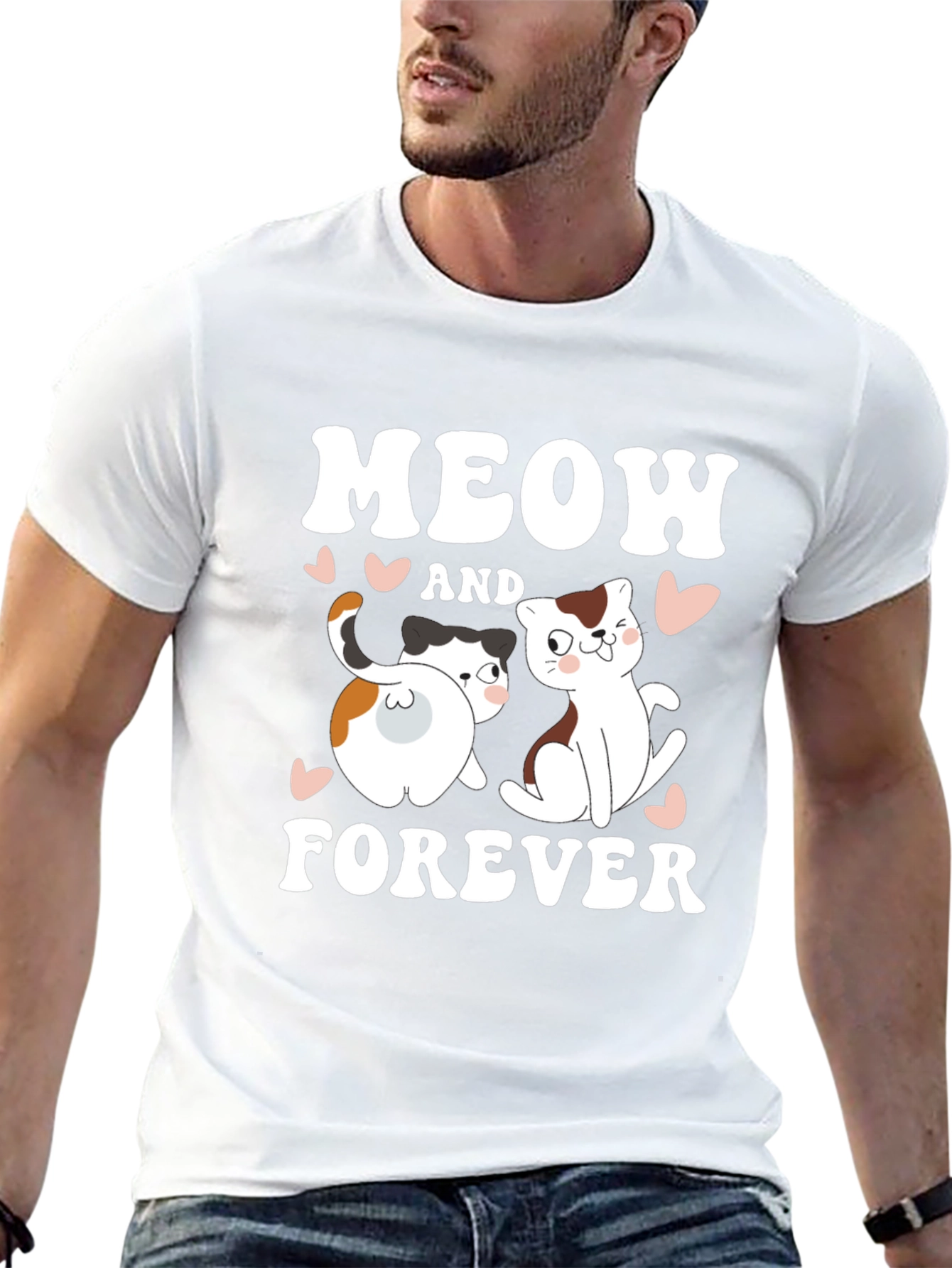 Meow and Forever Cat Lover T-Shirt
