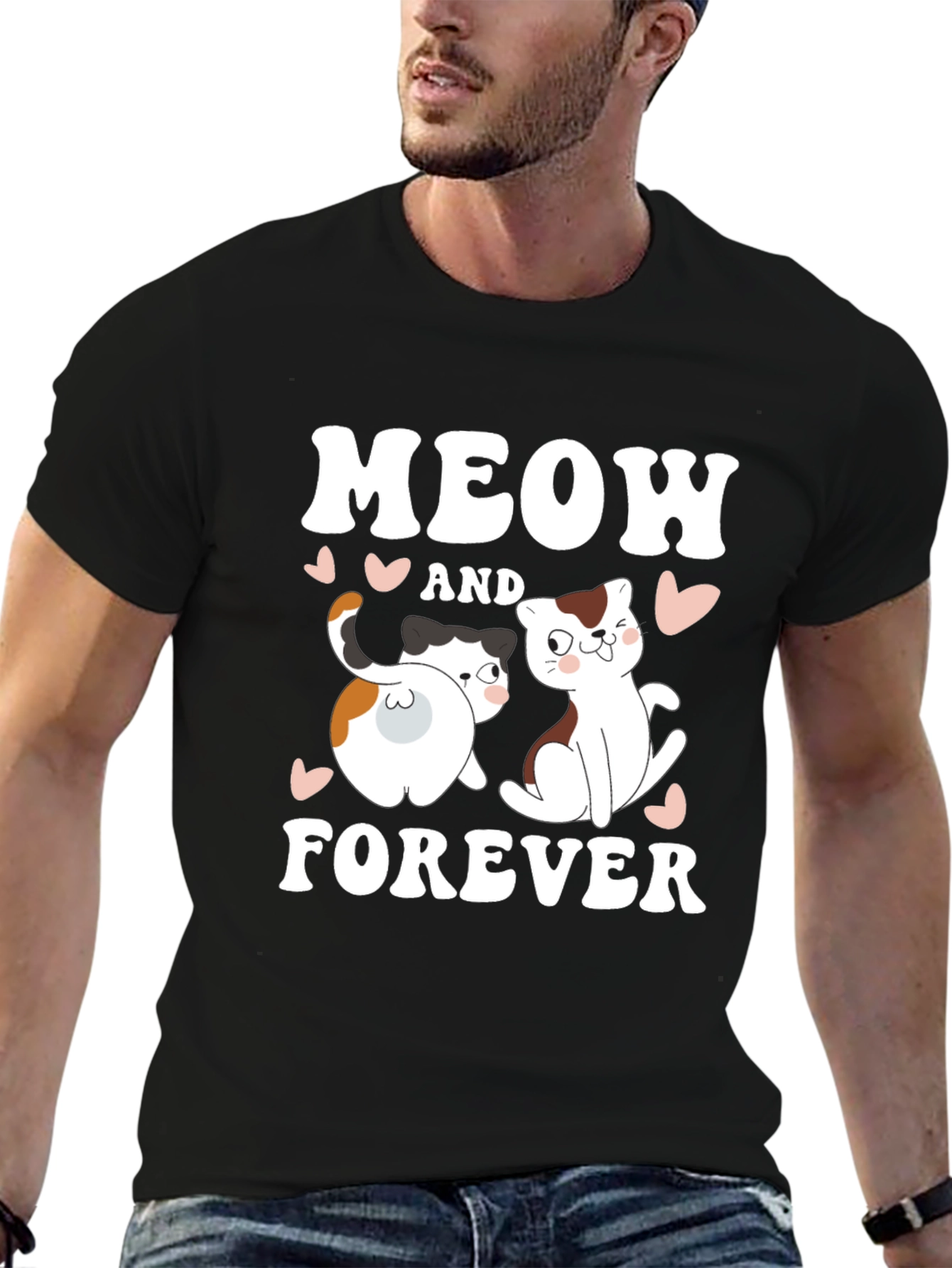 Meow and Forever Cat Lover T-Shirt