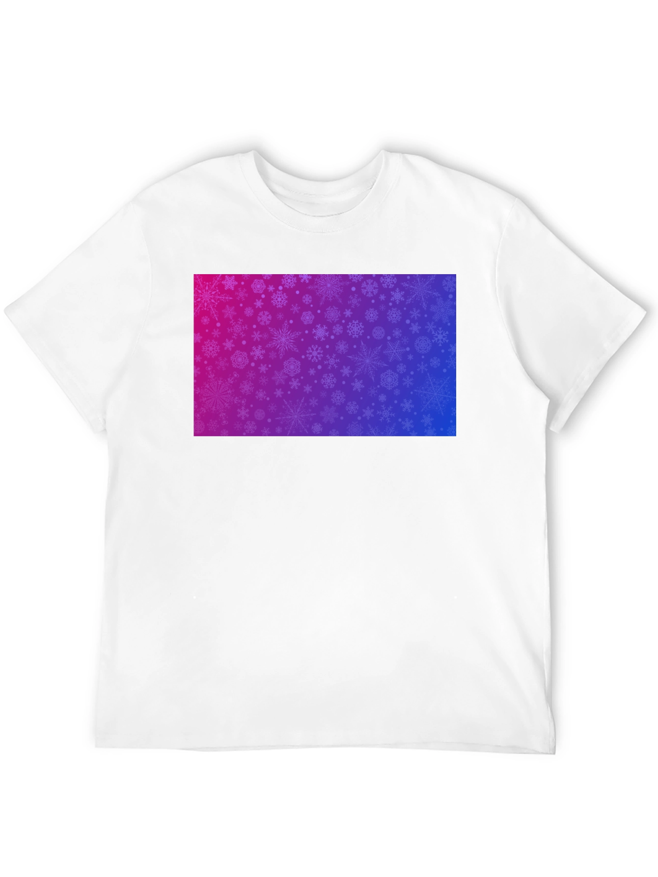Snowflake Gradient Tee - Stylish Winter Apparel