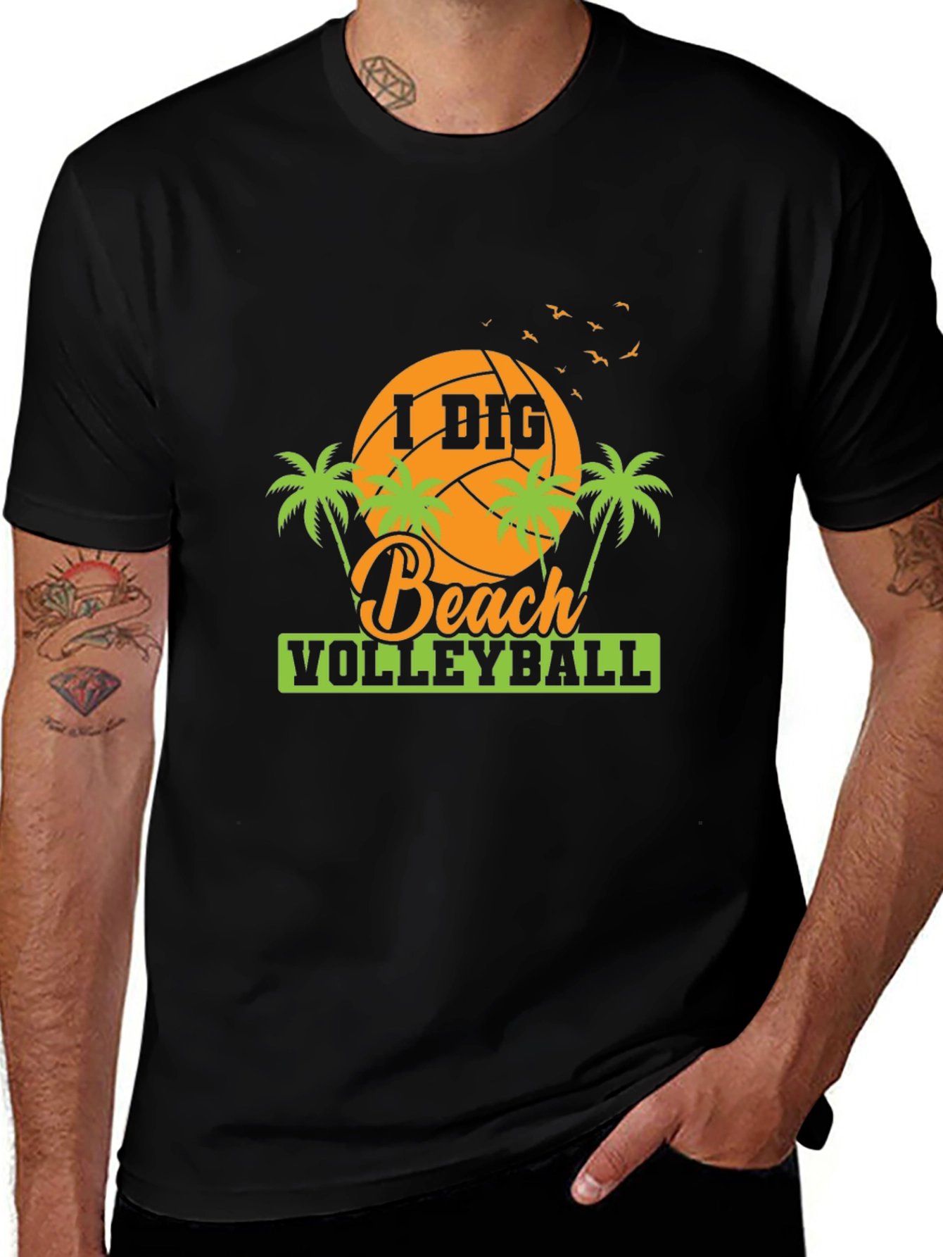 I Dig Beach Volleyball Graphic Tee