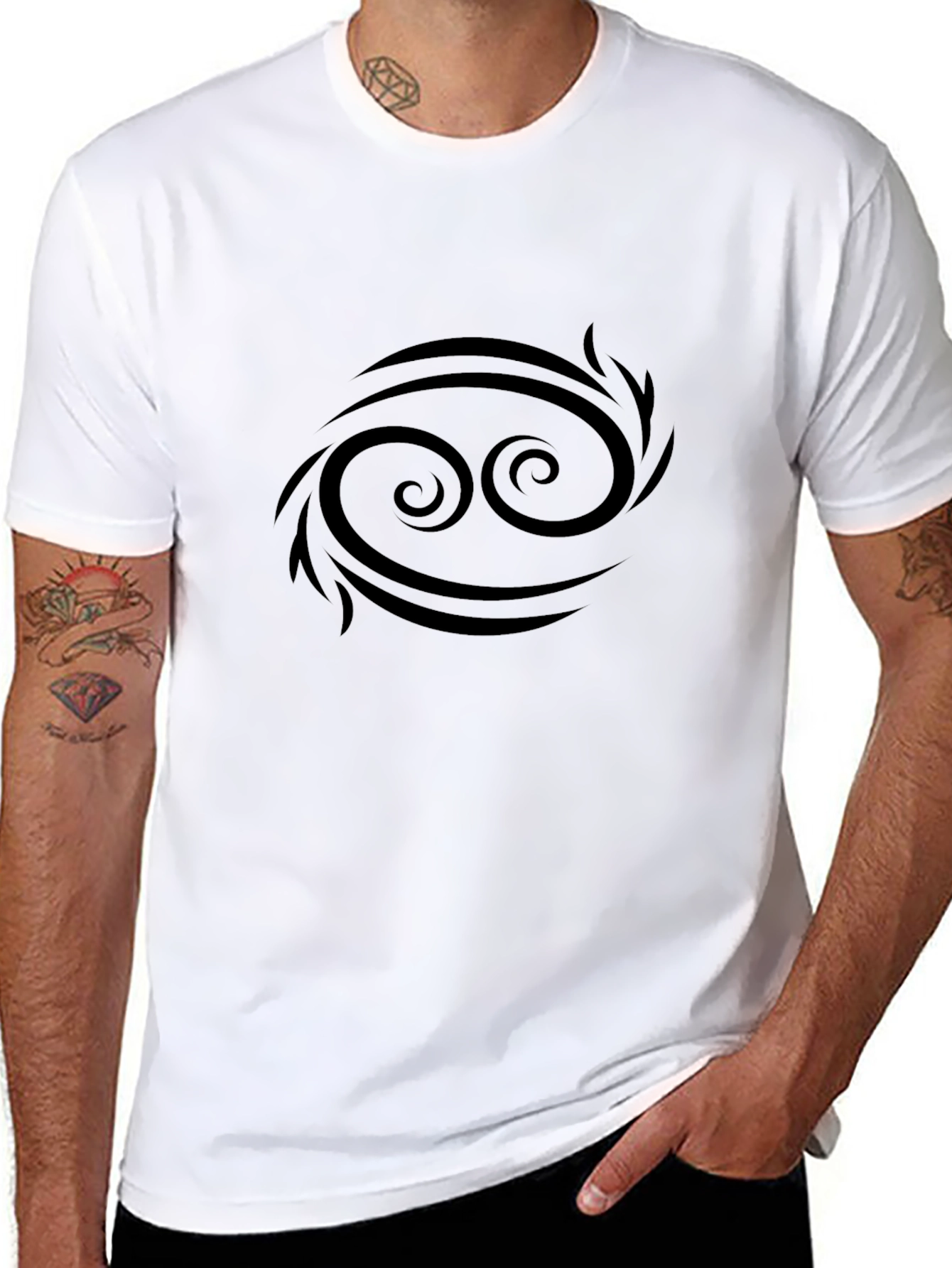 Cancer Zodiac T-Shirt - Black Graphic Tee