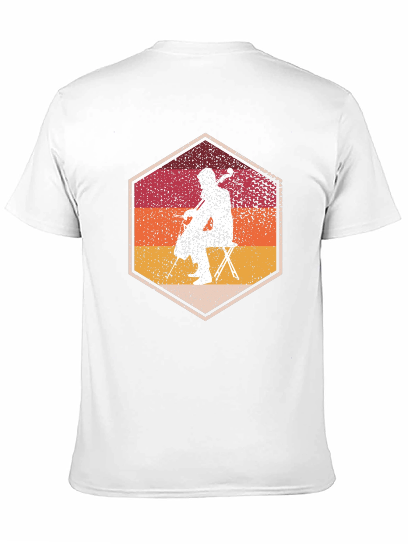 Cello Player Graphic Tee - Retro Style