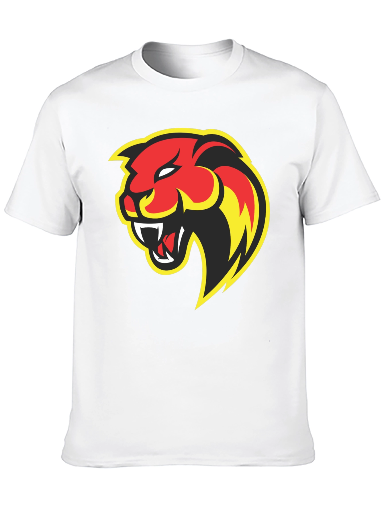 Bold Panther Graphic Tee - Black Cotton T-Shirt