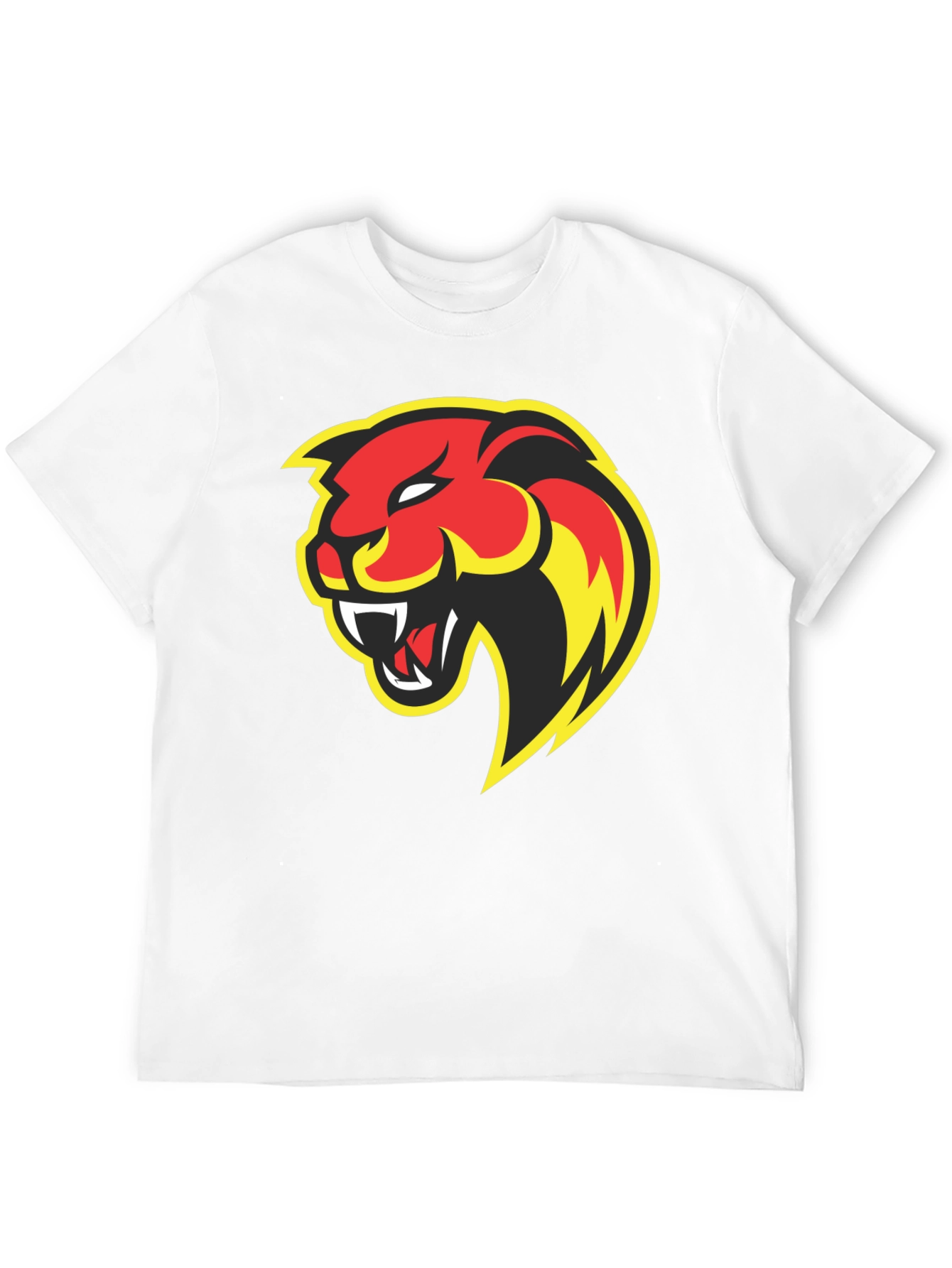 Bold Panther Graphic Tee - Black Cotton T-Shirt