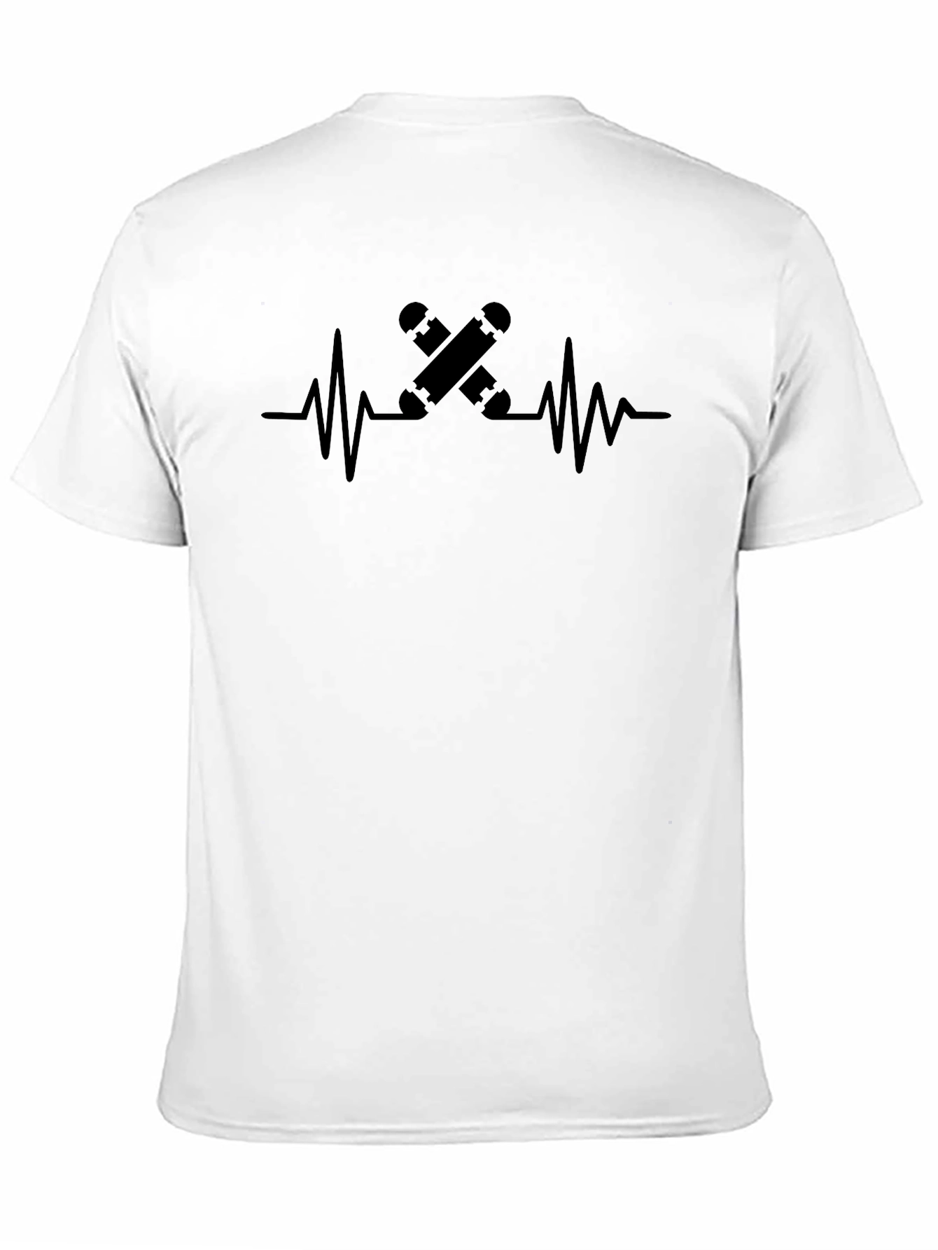 Skateboard Heartbeat Graphic T-Shirt