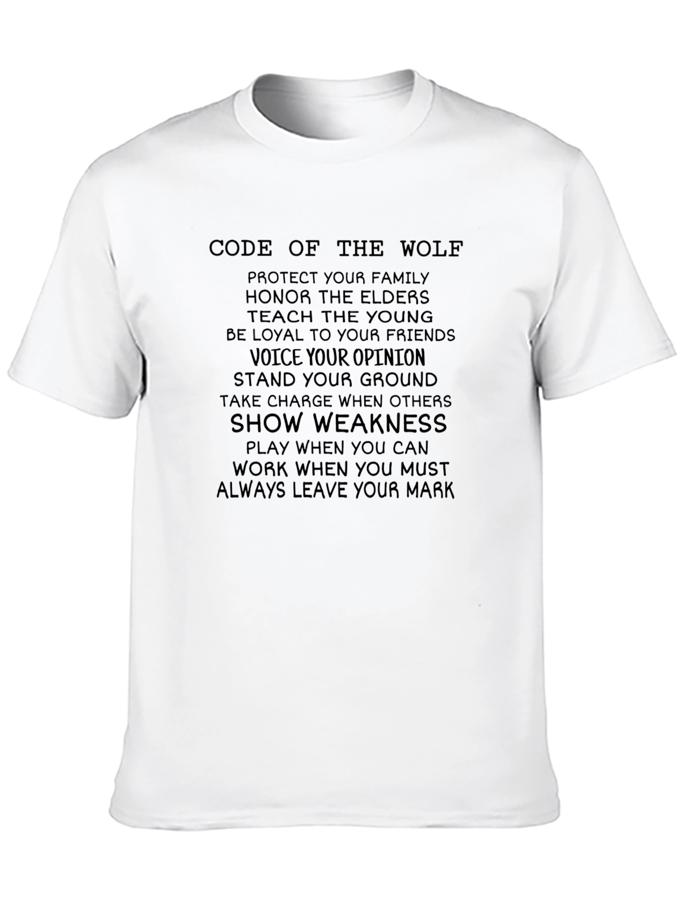 Code of the Wolf Graphic Tee - Black