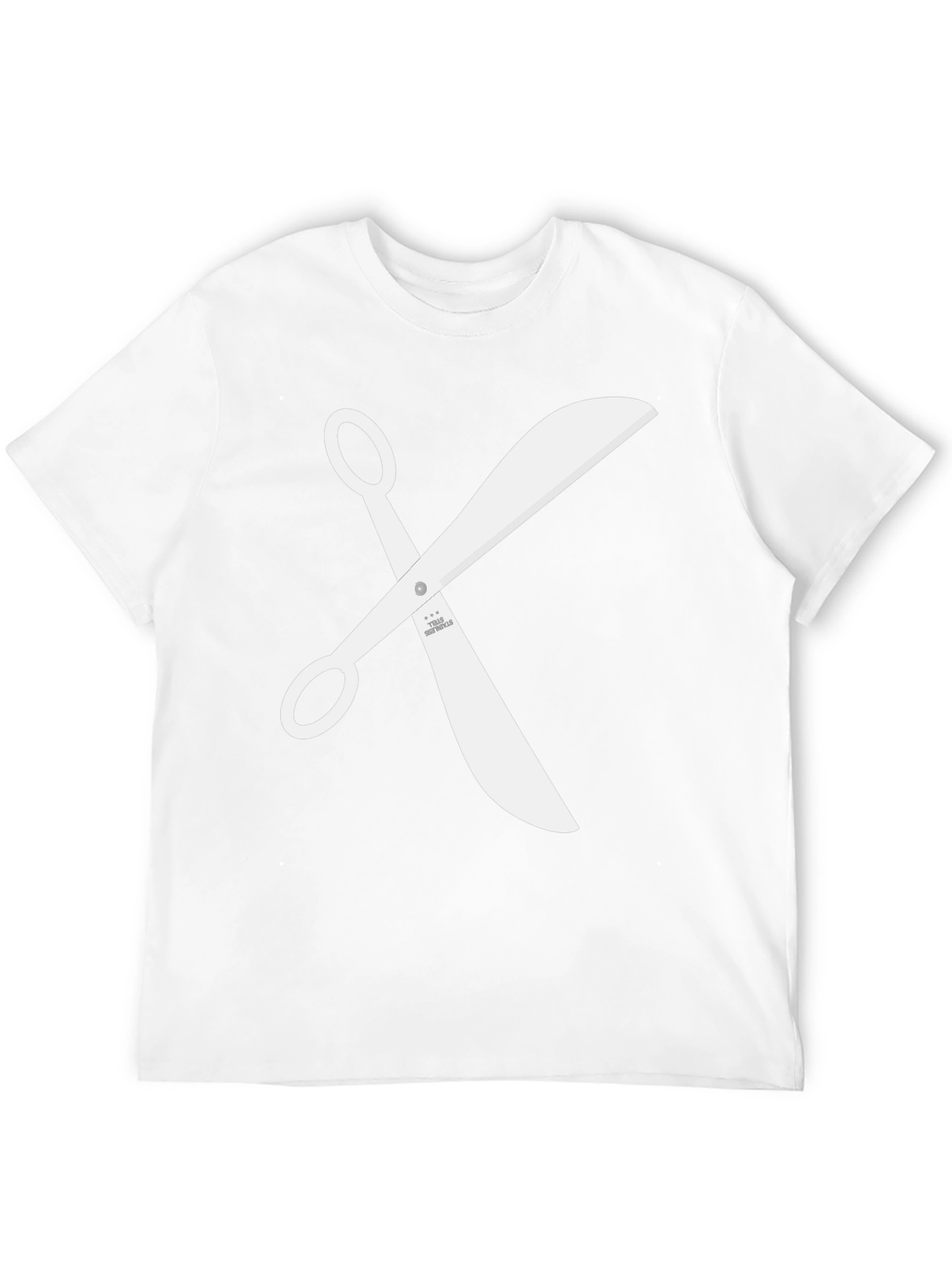 Scissors Graphic Tee - Black Casual T-Shirt