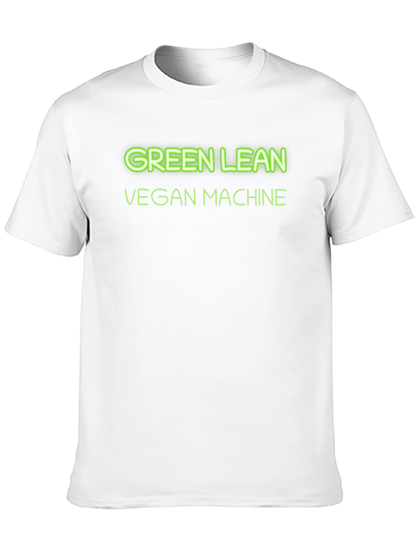 Green Lean Vegan Machine Black T-Shirt