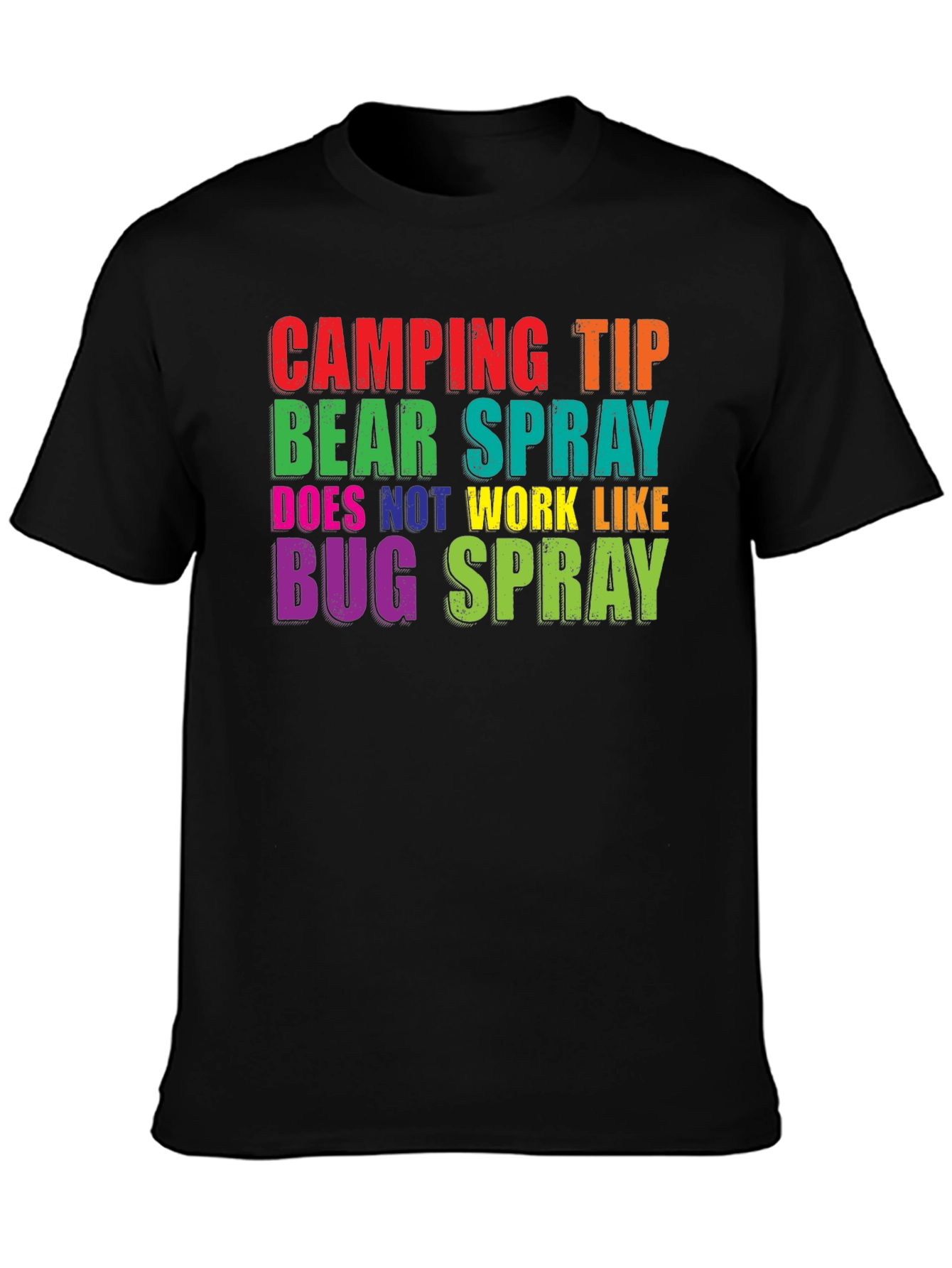 Camping Tip Bear Spray Funny Graphic Tee