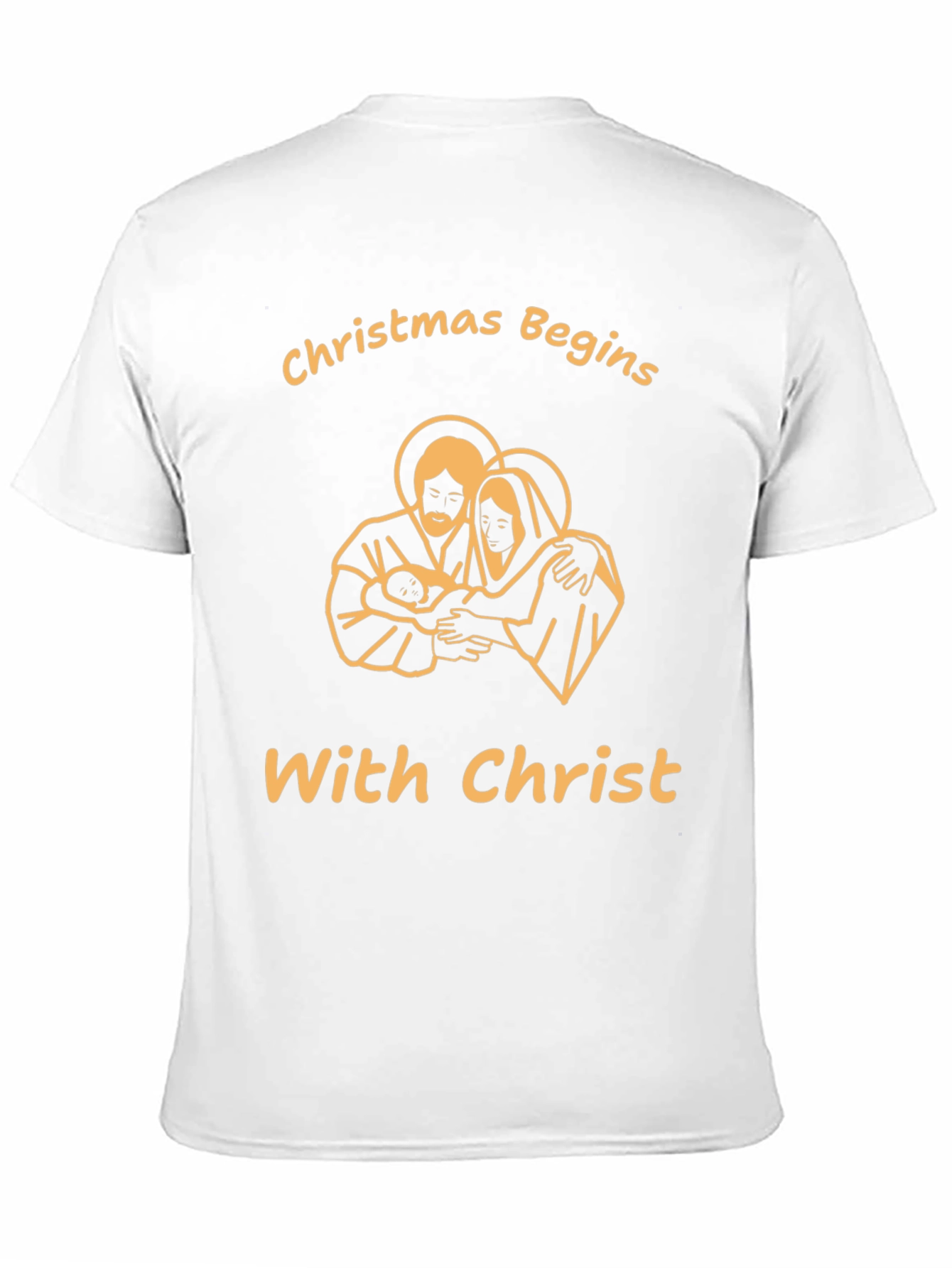 Christmas Begins With Christ Black T-Shirt