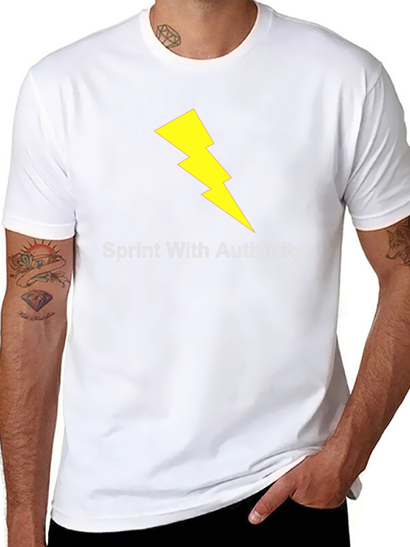 Sprint With Authority Black T-Shirt