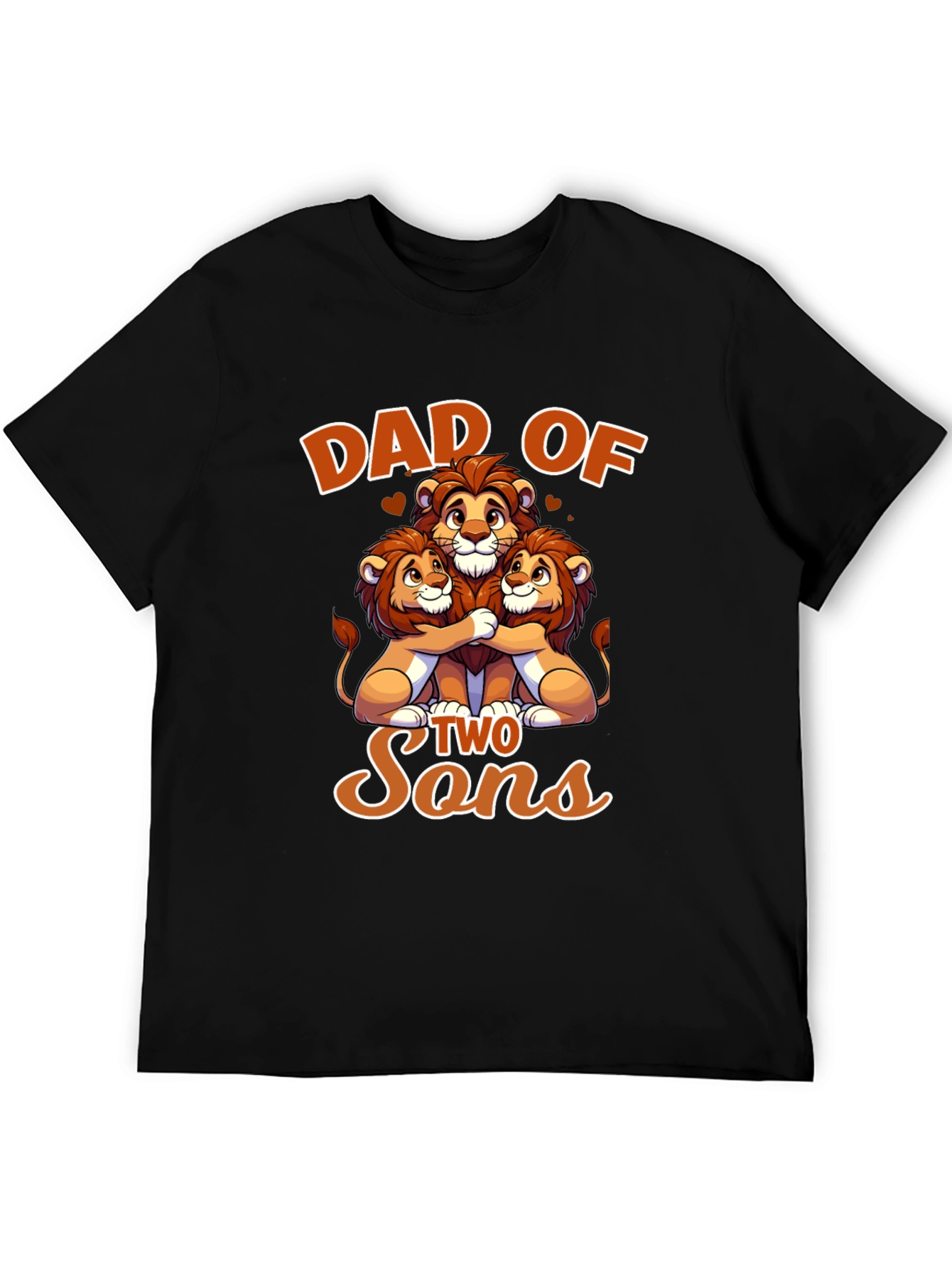 Dad of Two Sons Lion T-Shirt