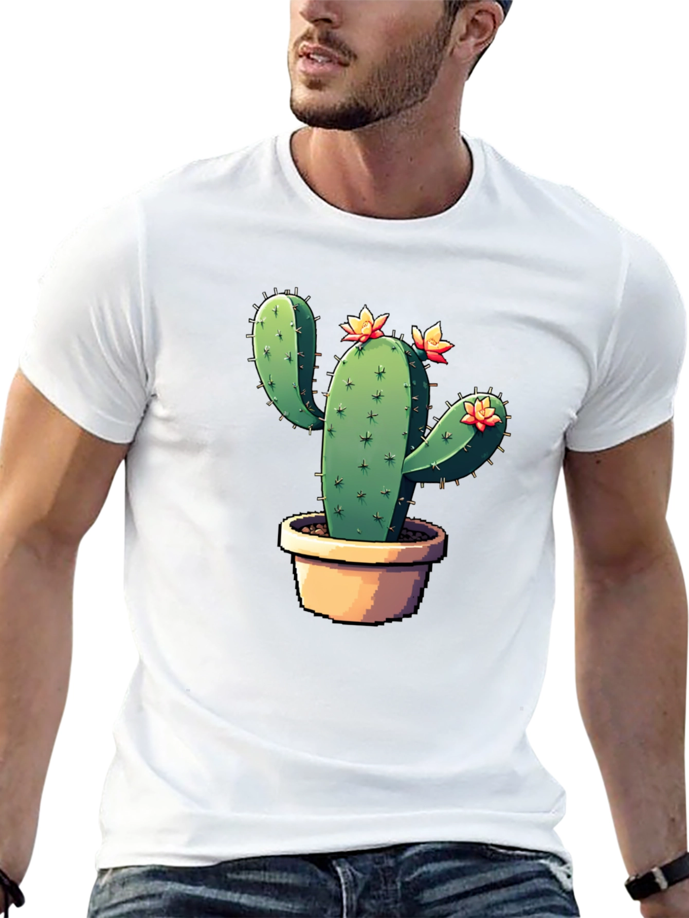 Cactus Graphic Black T-Shirt