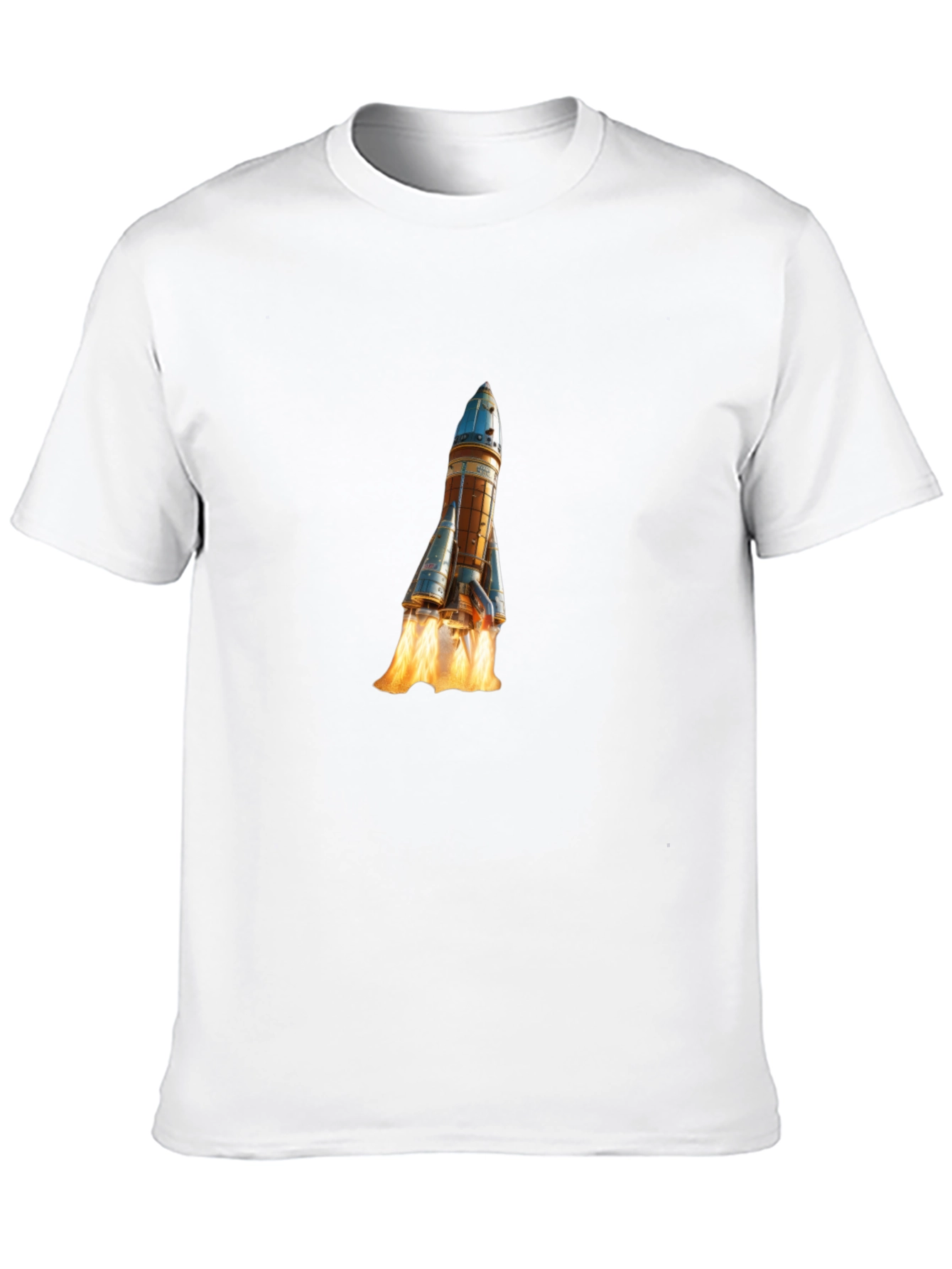 Rocket Launch Graphic Tee - Black Cotton Comfort