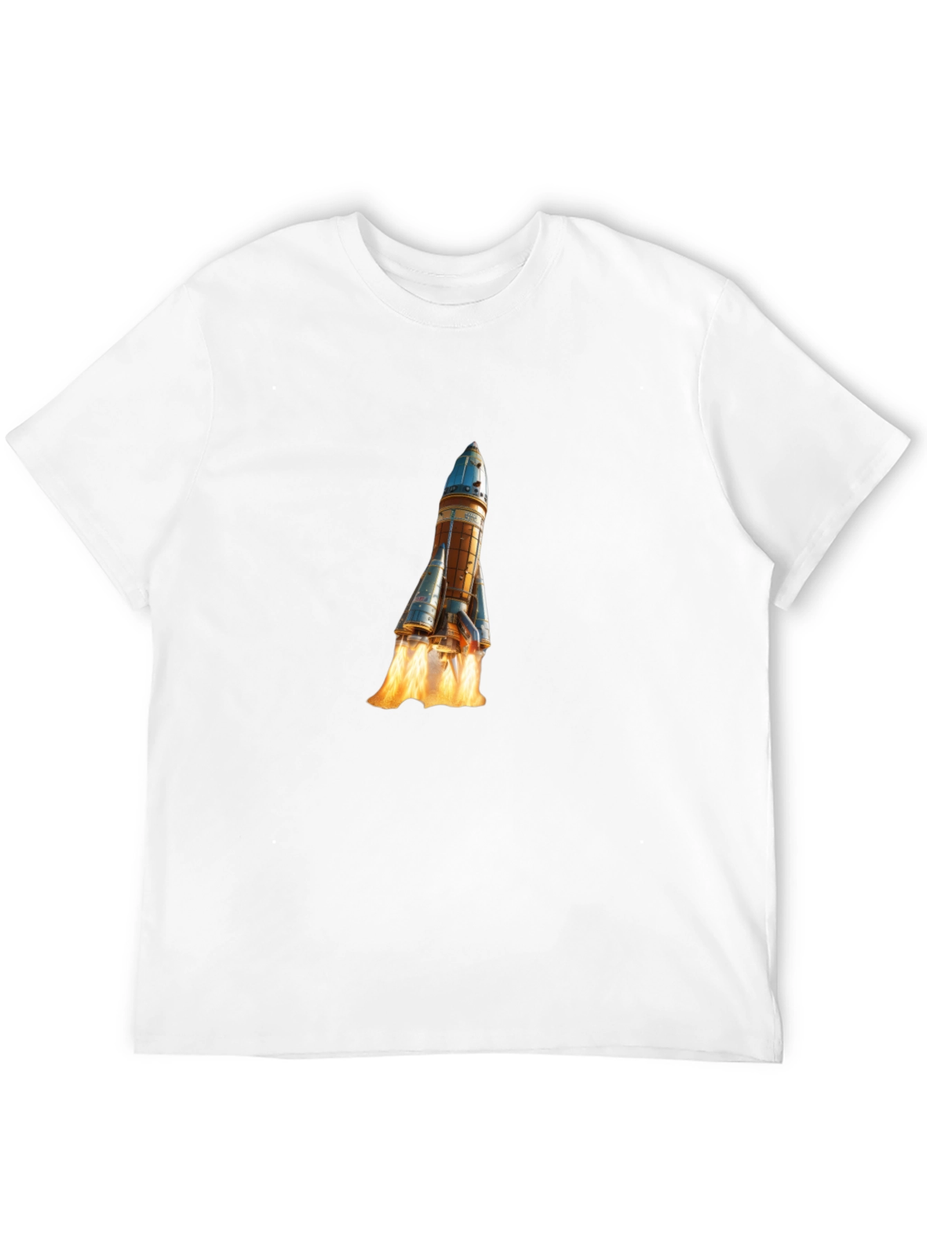 Rocket Launch Graphic Tee - Black Cotton Comfort