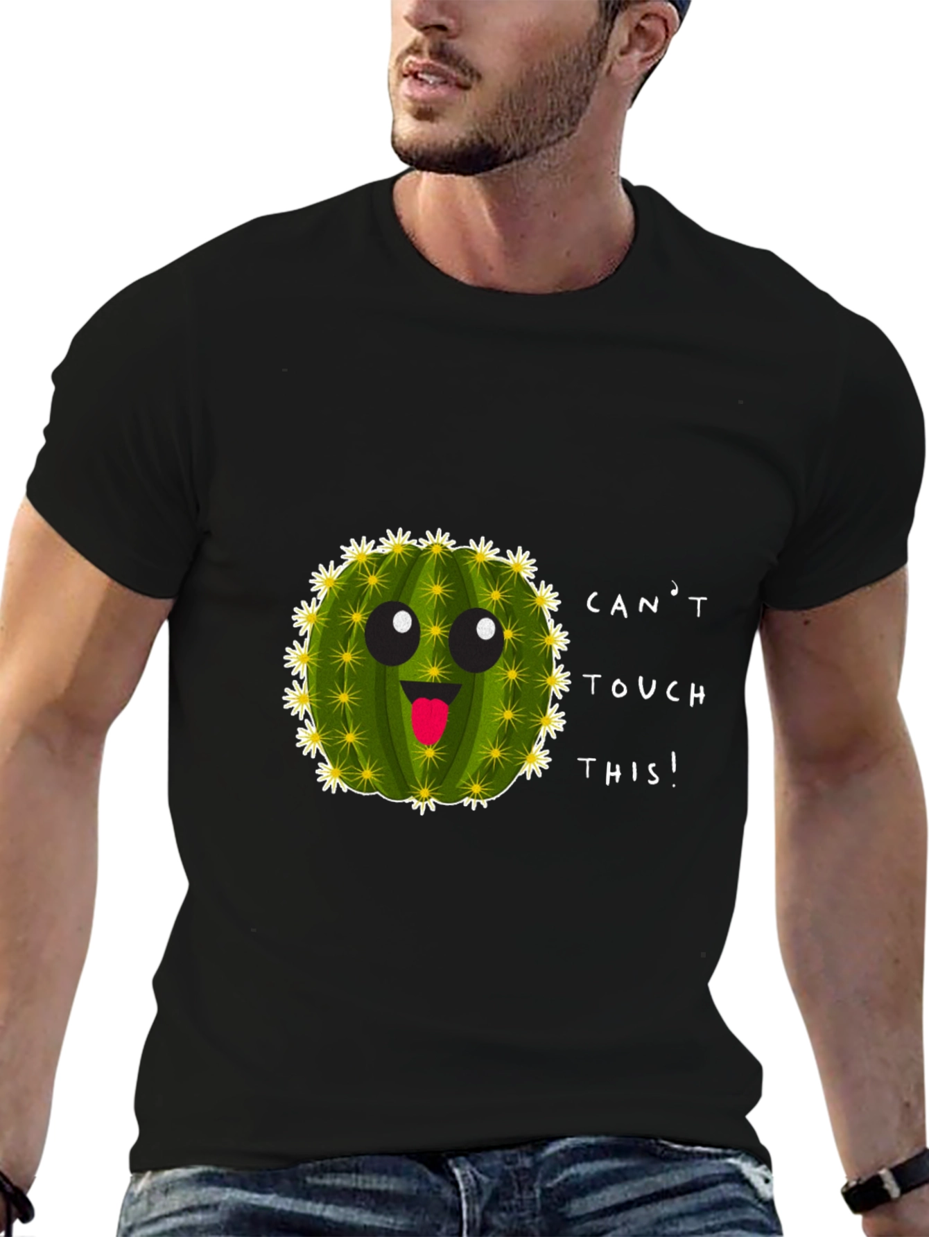 Cant Touch This Cactus Crewneck T-Shirt
